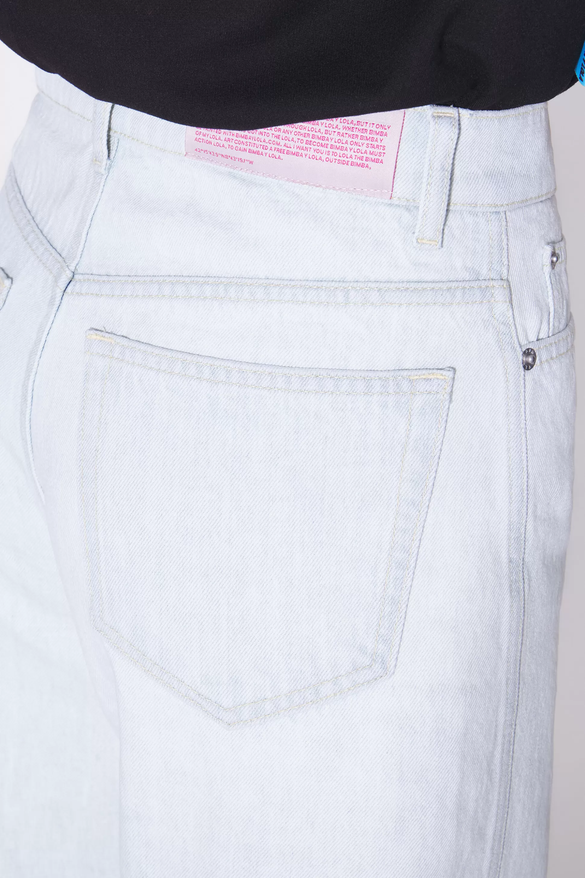 Flash Sale BIMBA Y LOLA Barrel - Jeans Retas Azuis Bleached Light Blue