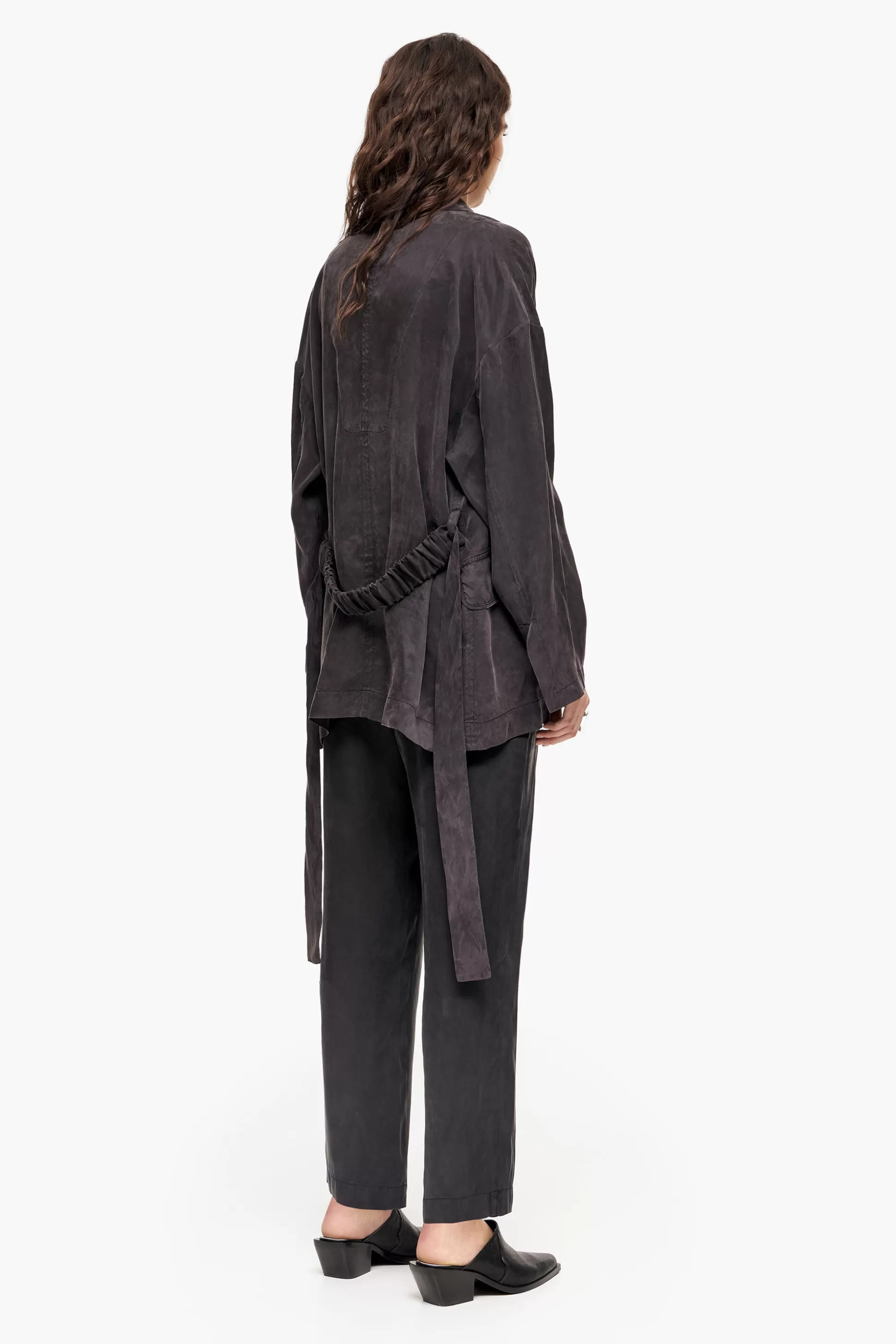 Fashion BIMBA Y LOLA Blazer Oversize Preto Lavado Washed Black