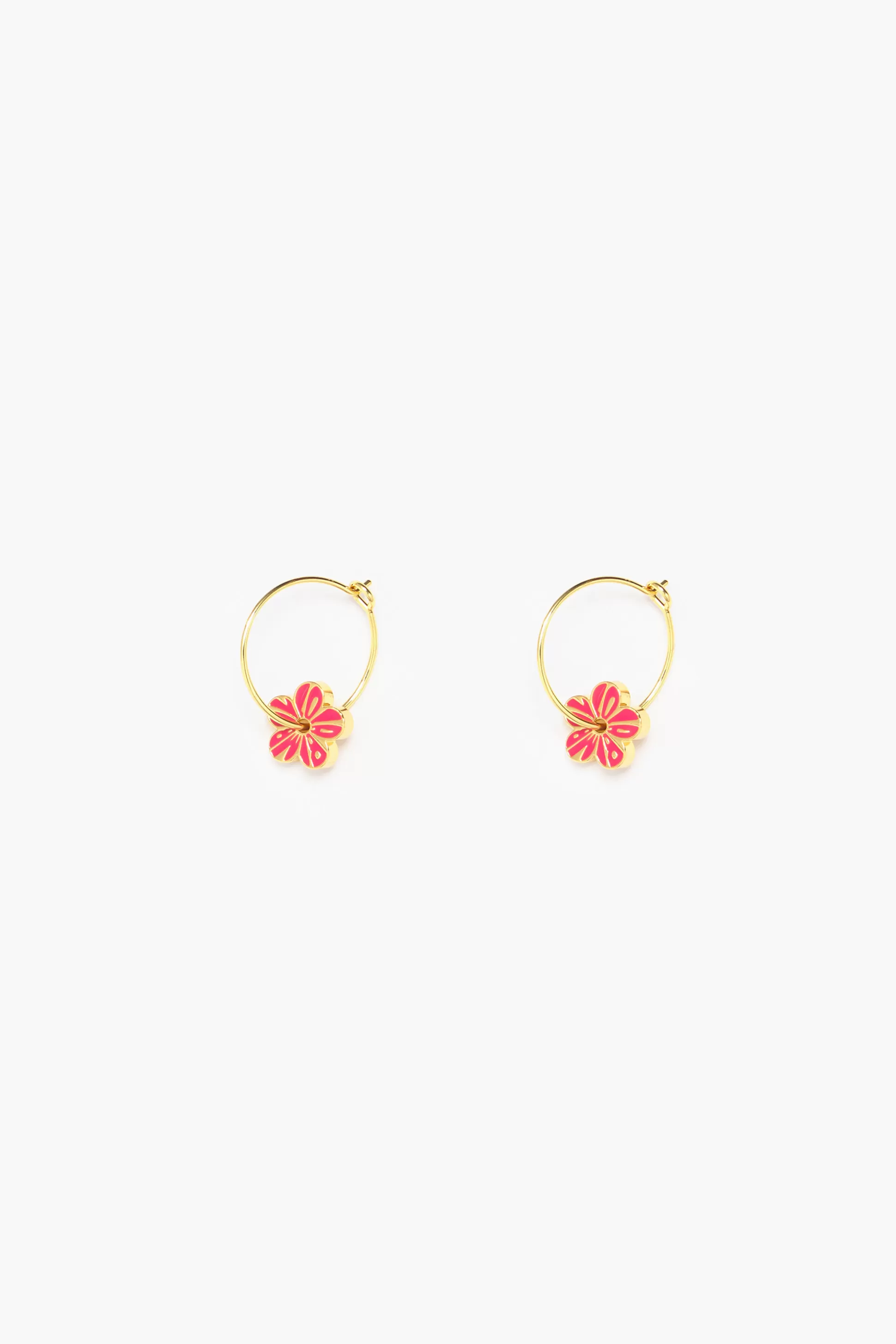 Cheap BIMBA Y LOLA Brincos Argola Flor Rosa Coral