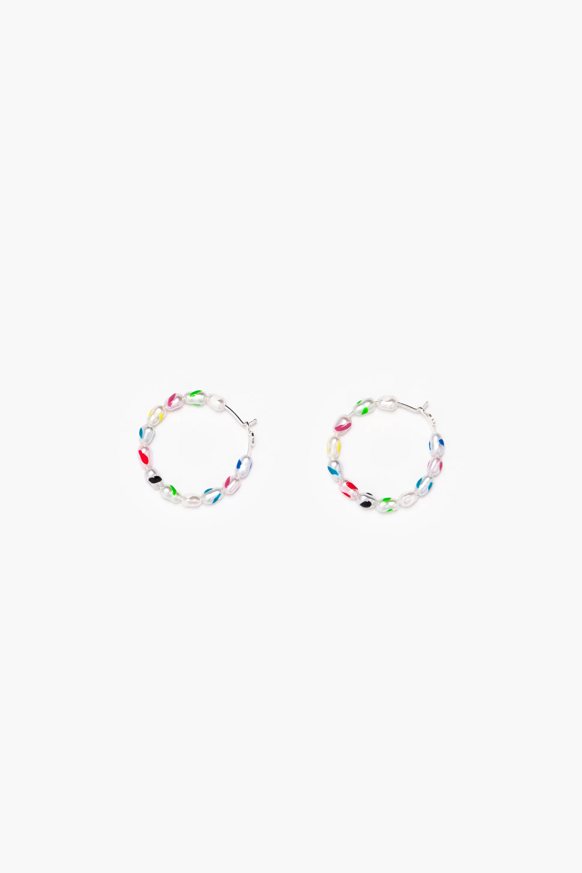 Outlet BIMBA Y LOLA Brincos Argola Medios Perolas Multicoloridos Blue