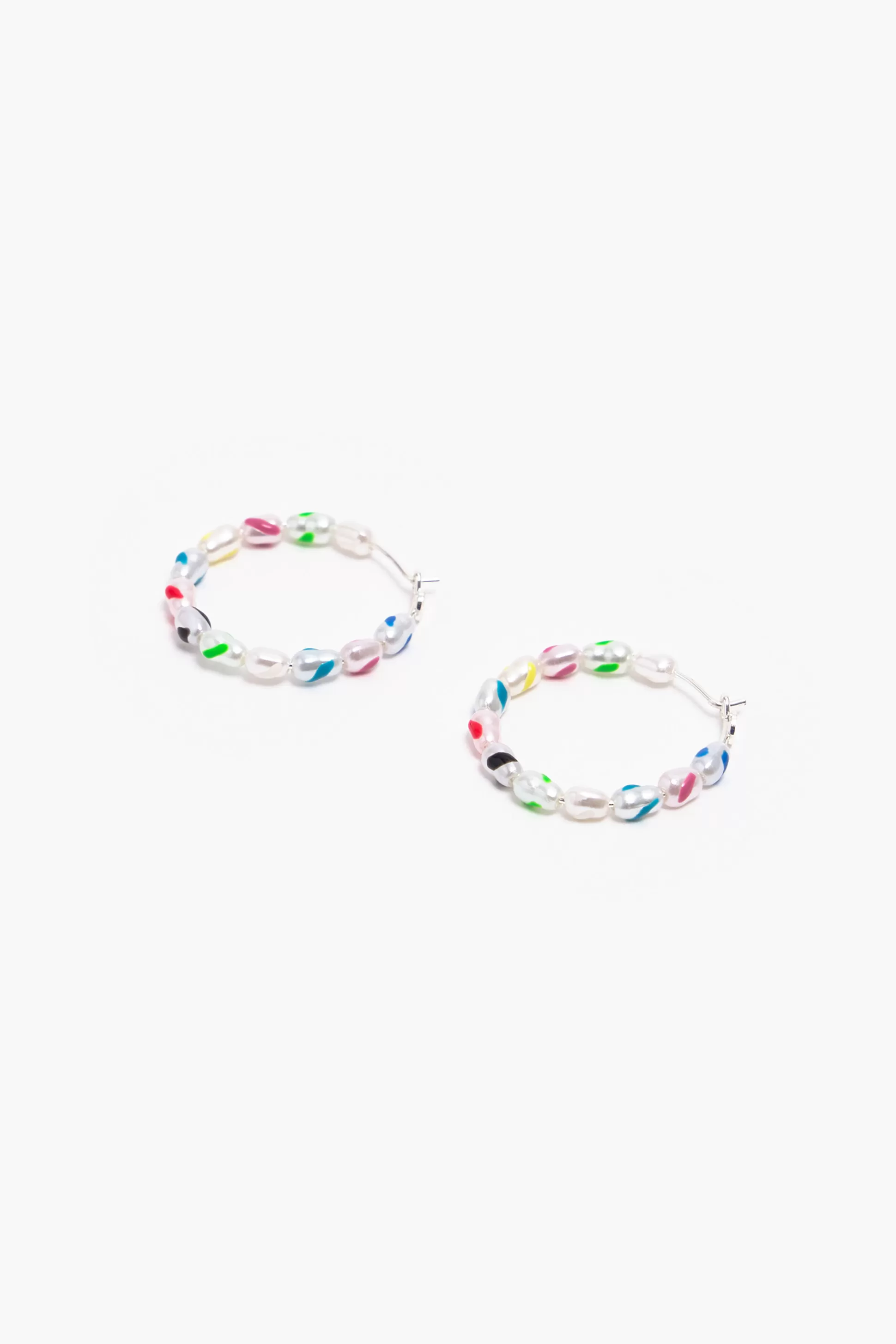 Outlet BIMBA Y LOLA Brincos Argola Medios Perolas Multicoloridos Blue