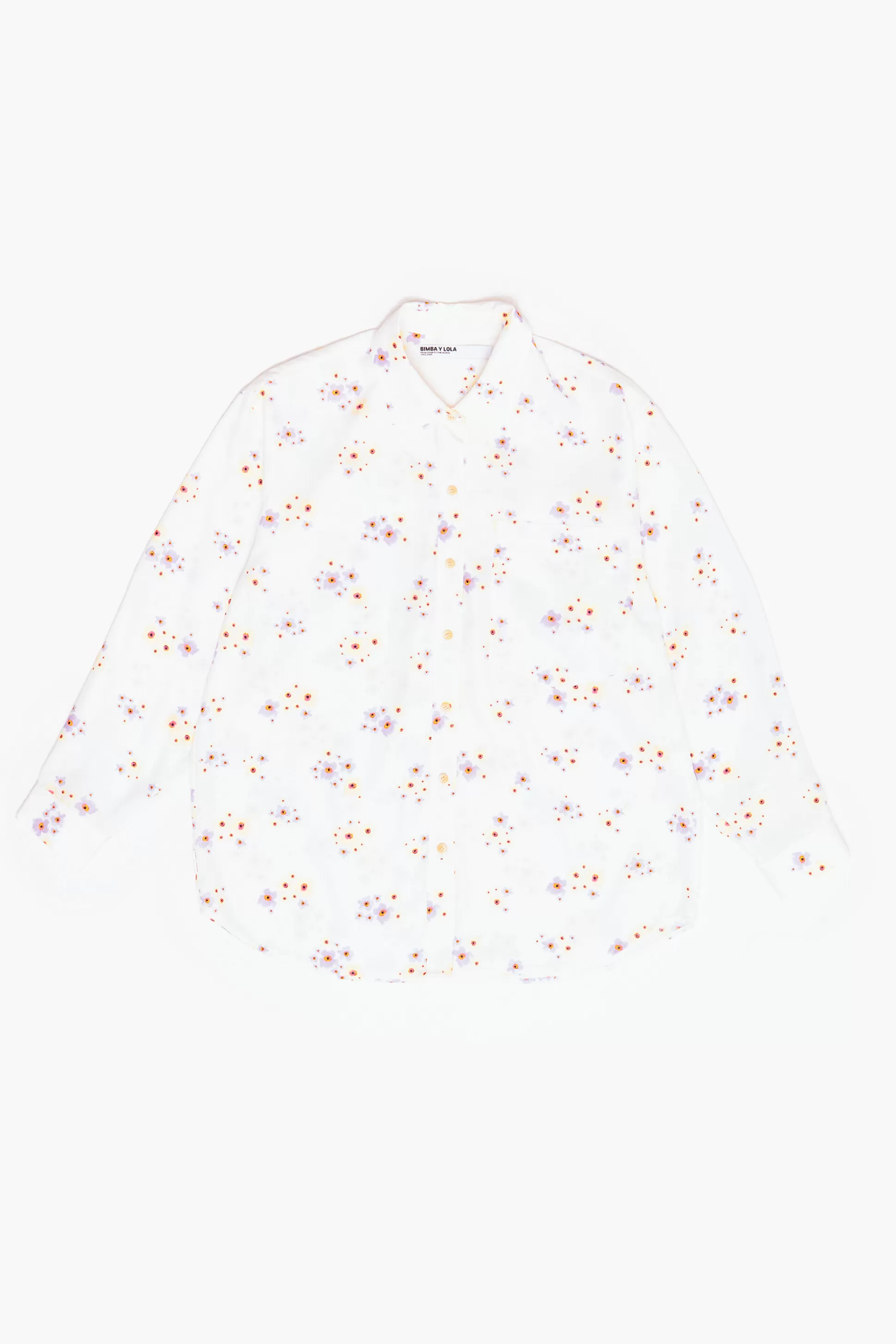 Clearance BIMBA Y LOLA Camisa Fluida Print Acrylic Flowers Branca Acrylic Flowers Offwhite