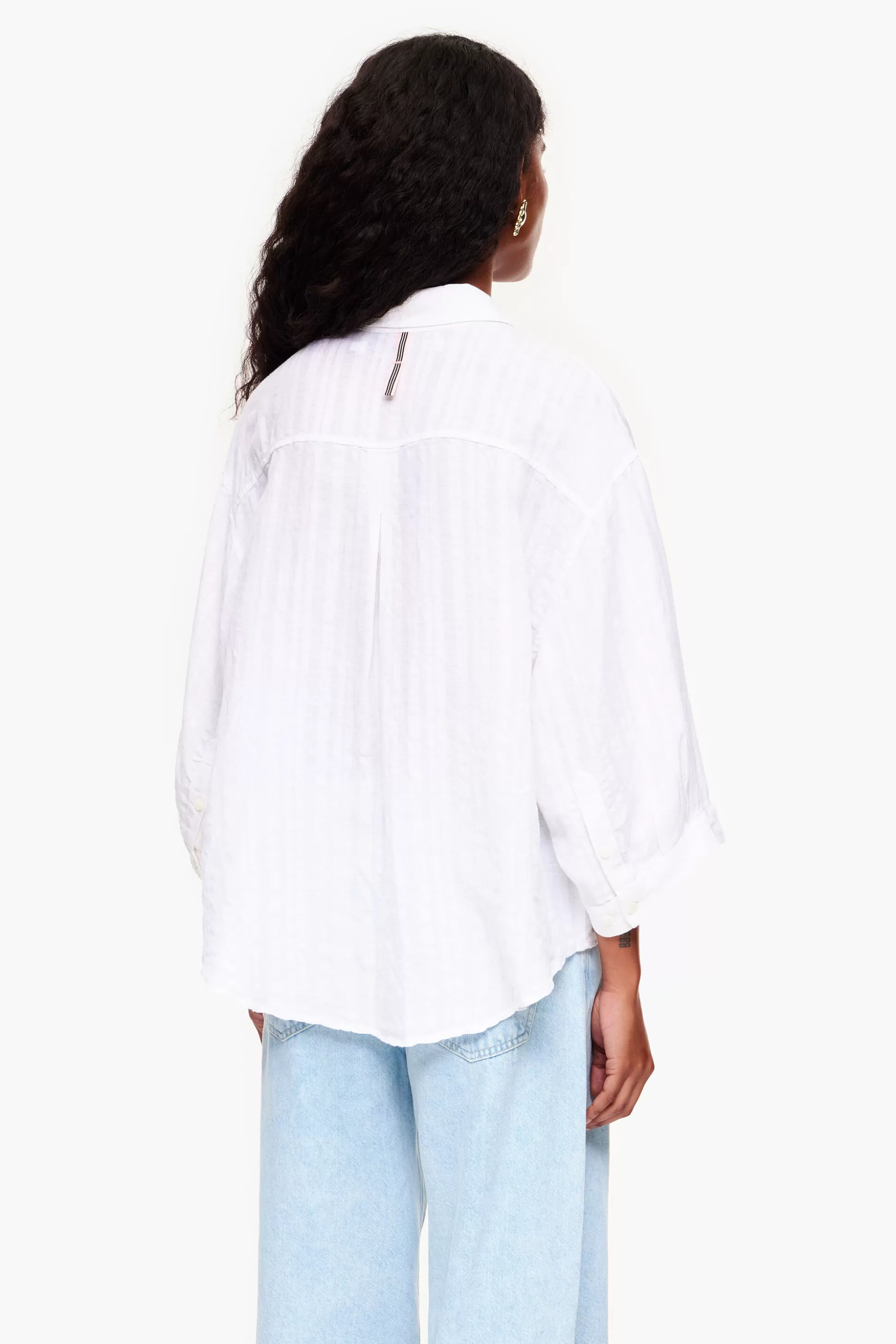 Cheap BIMBA Y LOLA Camisa Linho Branca Ivory