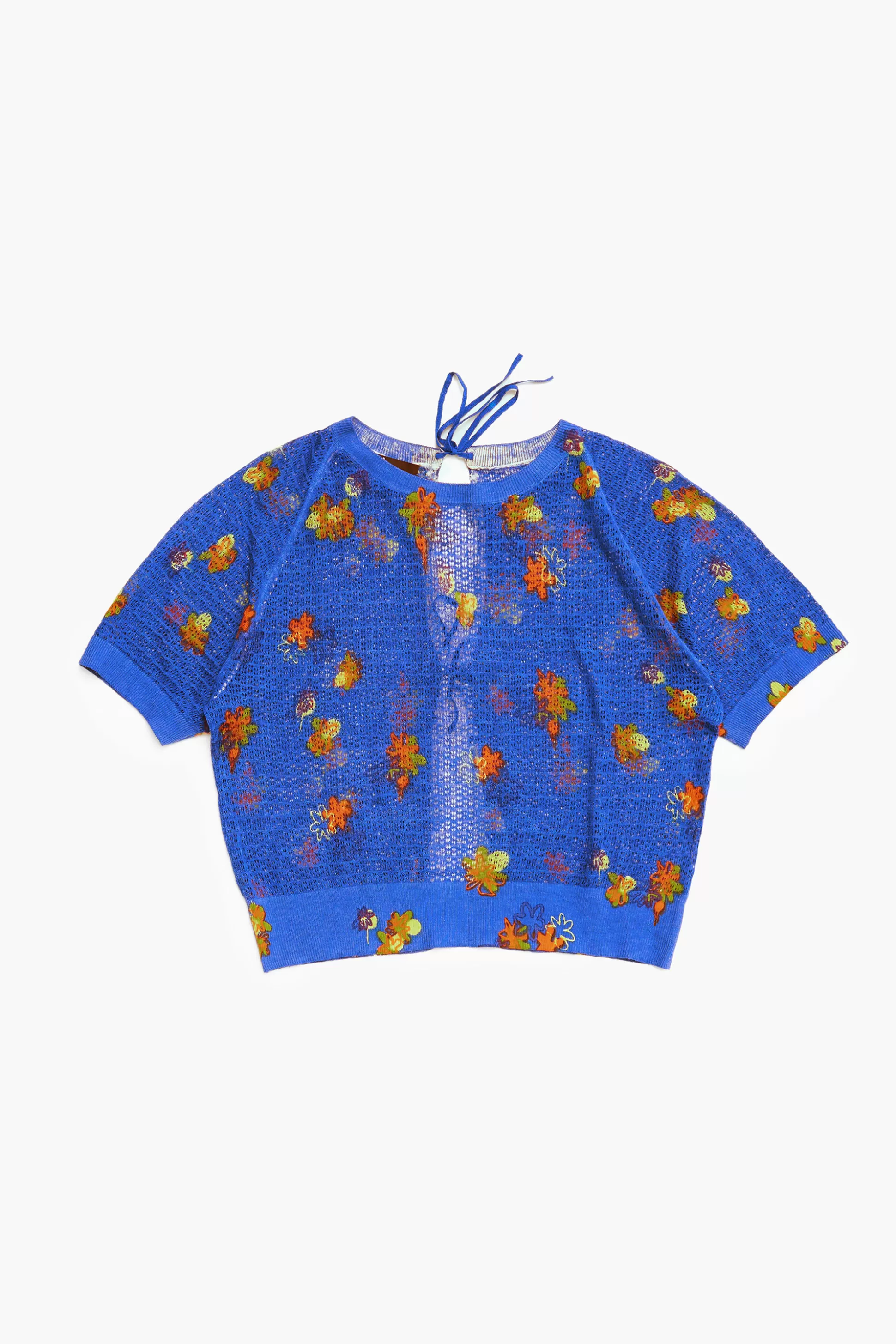 Outlet BIMBA Y LOLA Camisola Linho Print Spray Flowers Azul Spray Flowers Blue