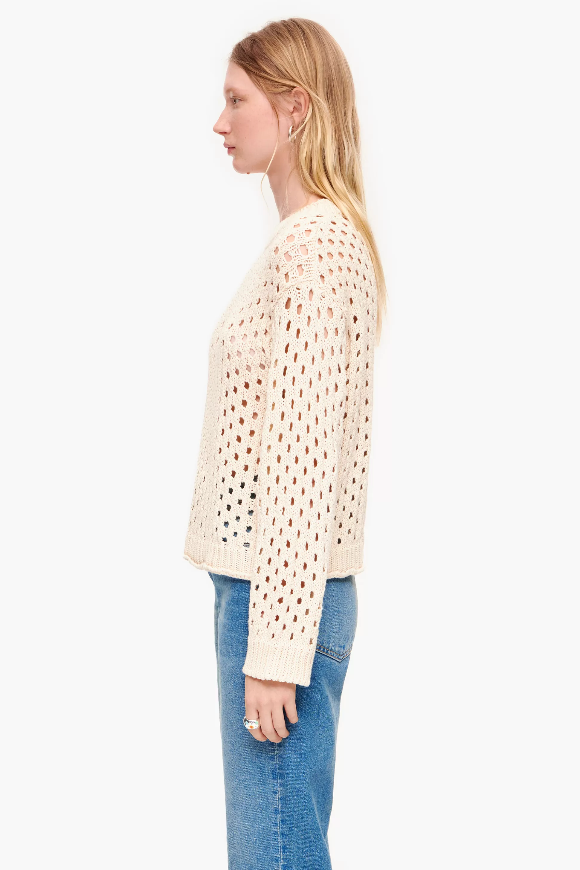 Discount BIMBA Y LOLA Camisola Rendilhados Cru Sand