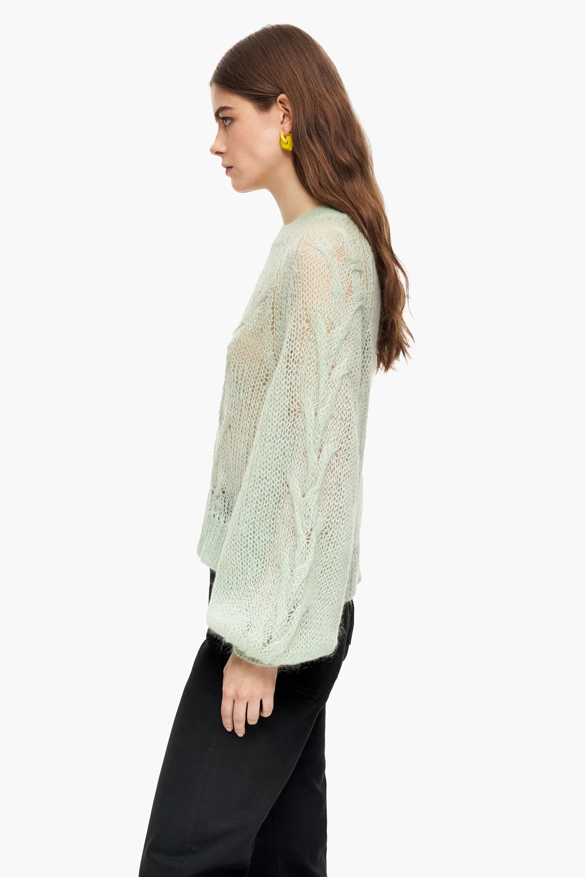 Cheap BIMBA Y LOLA Camisola Rendilhados Mohair Menta Mint