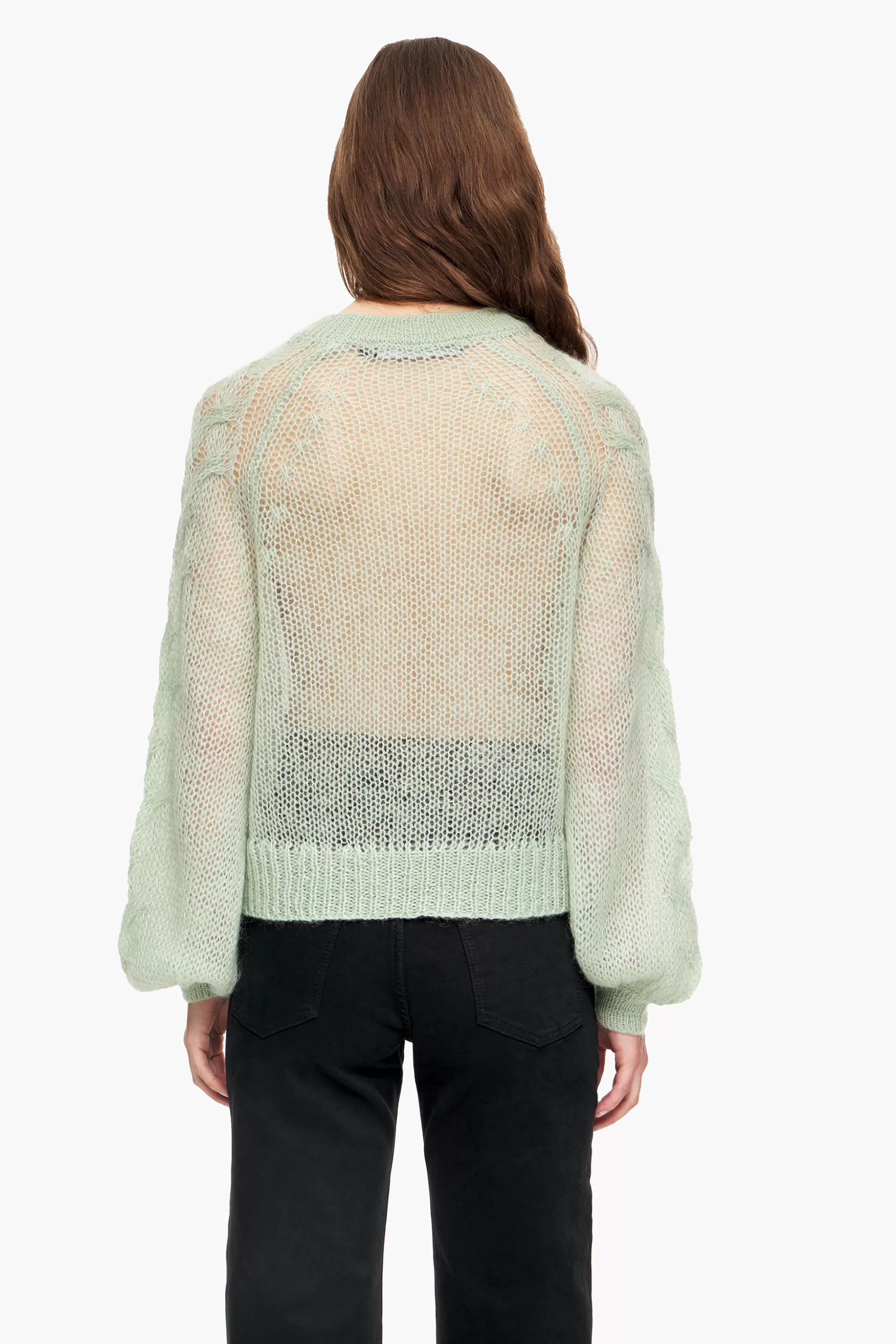 Cheap BIMBA Y LOLA Camisola Rendilhados Mohair Menta Mint