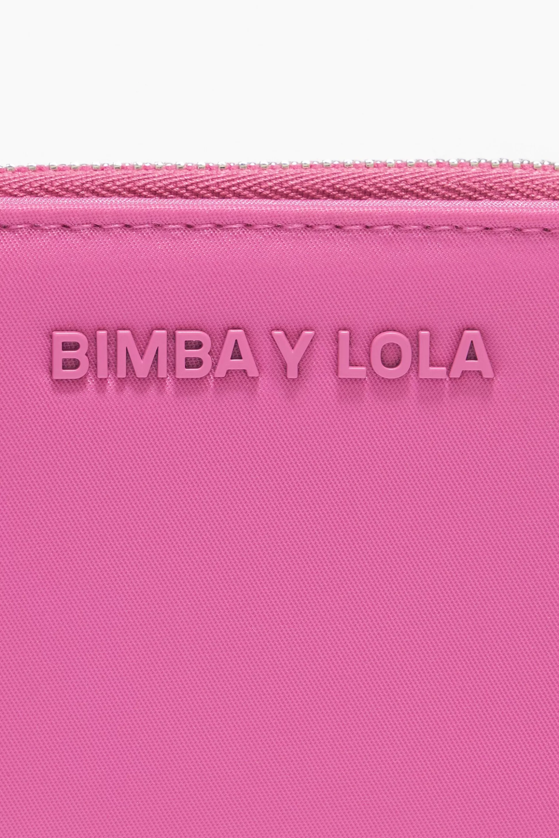 Clearance BIMBA Y LOLA Carteira Aba Nylon Rosa Pink