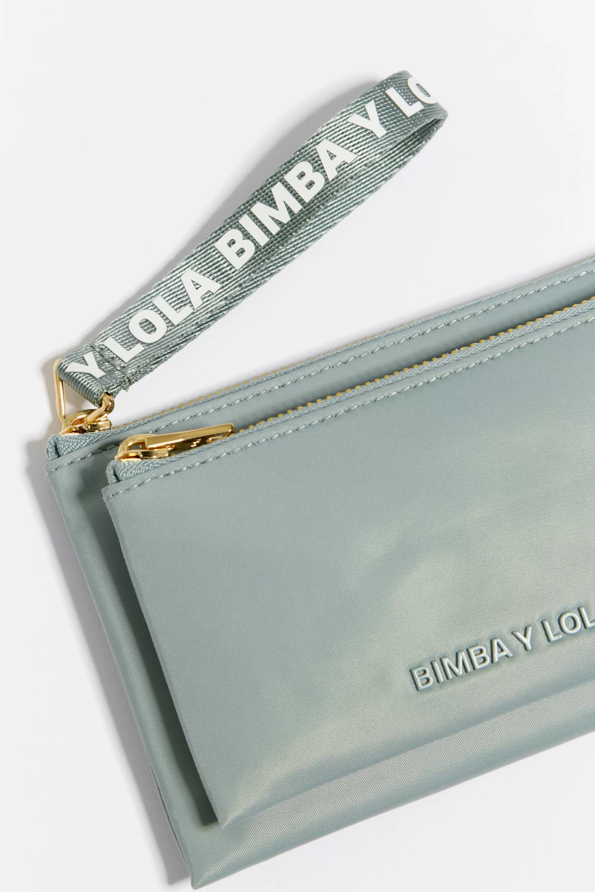 Outlet BIMBA Y LOLA Carteira Dupla Nylon Verde-Agua Watergreen