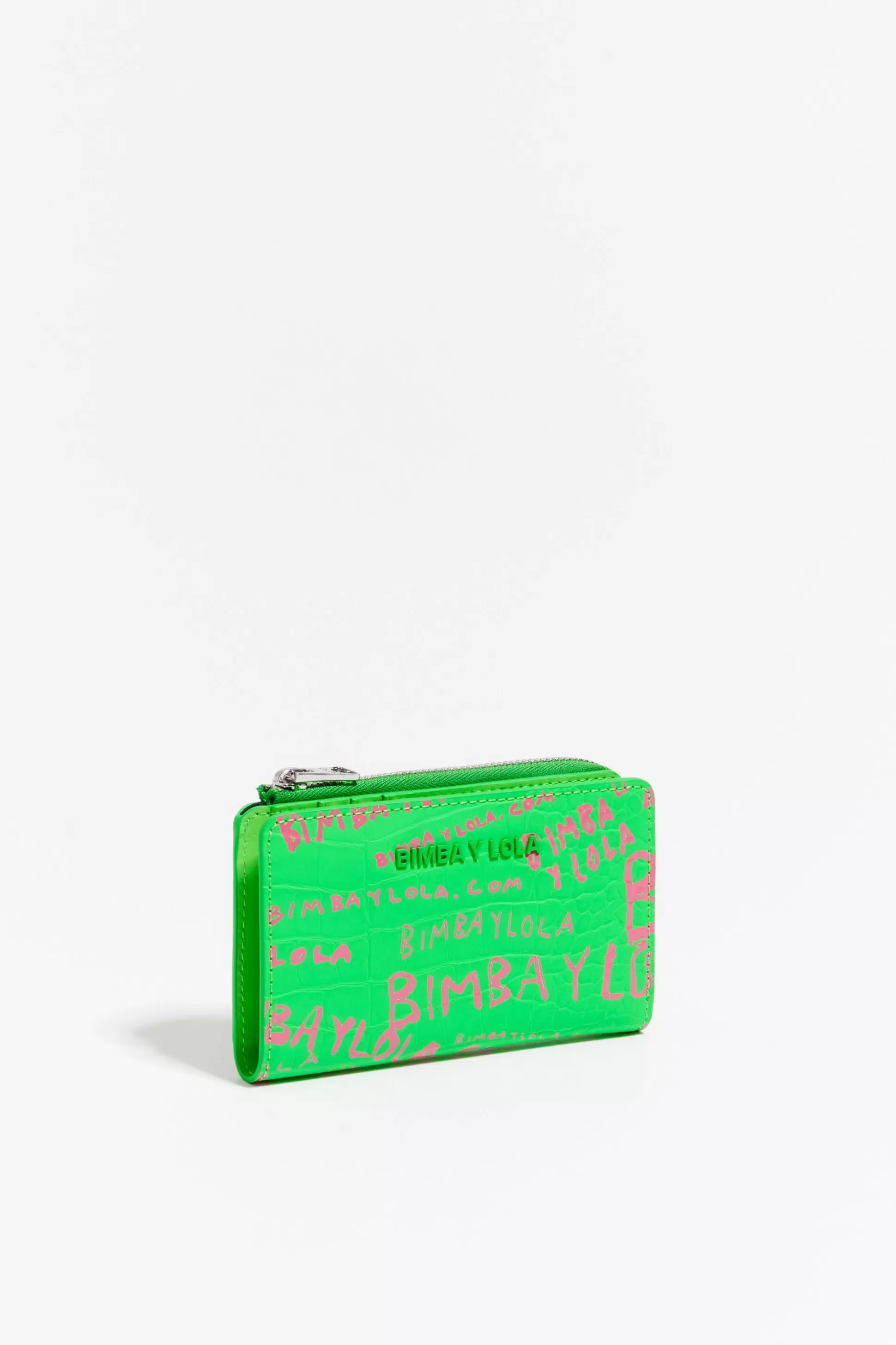 Online BIMBA Y LOLA Carteira Retangular Crocodilo Print Verde Bimbaylola.Com Pink Green