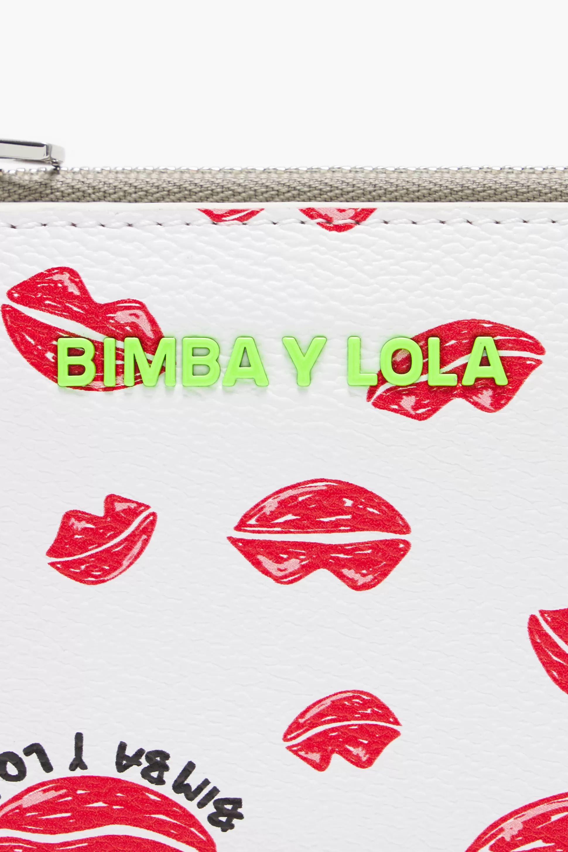 Flash Sale BIMBA Y LOLA Carteira Retangular Labios Branca Lips White