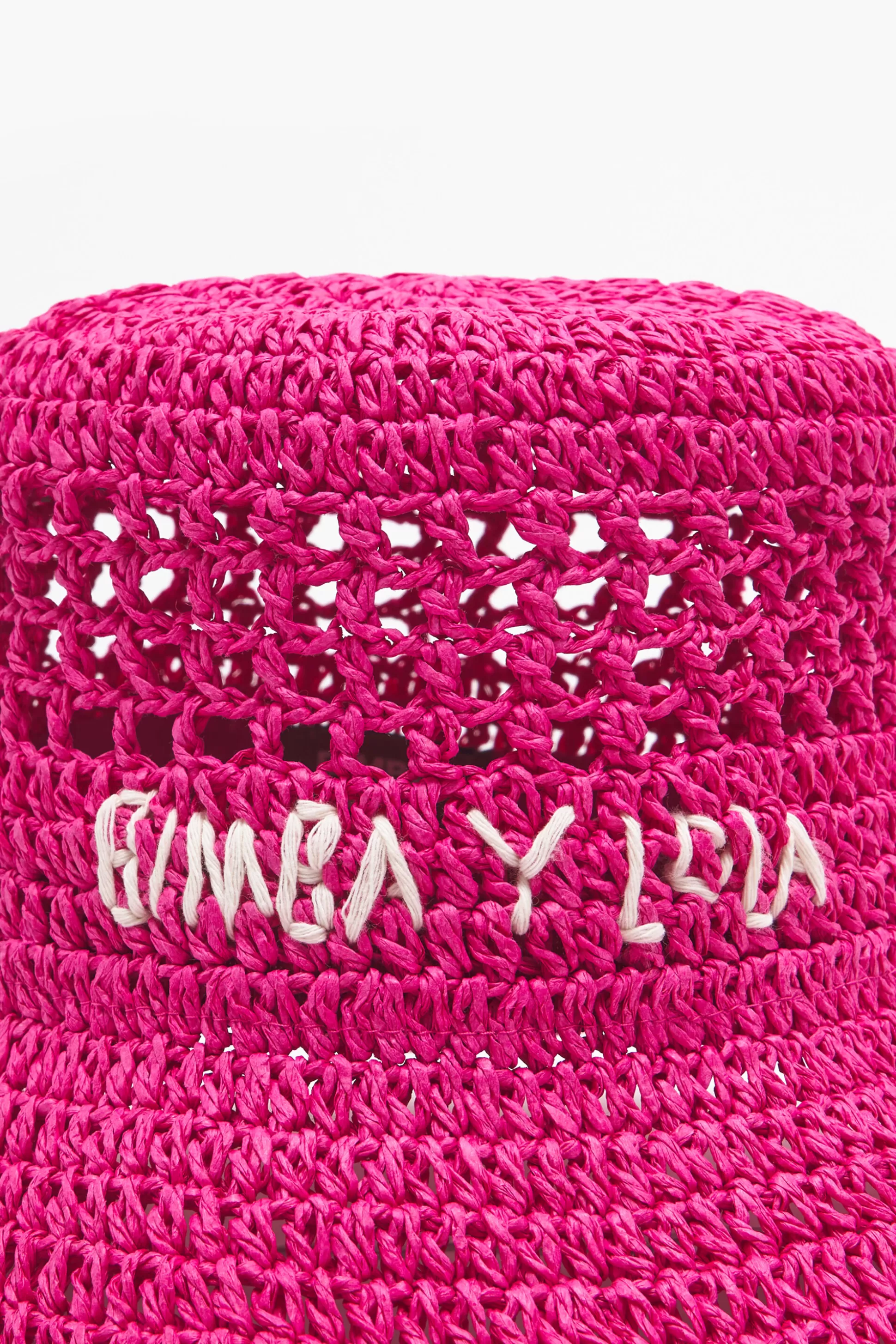 Hot BIMBA Y LOLA Chapeu Bucket Rafia Rosa Pink