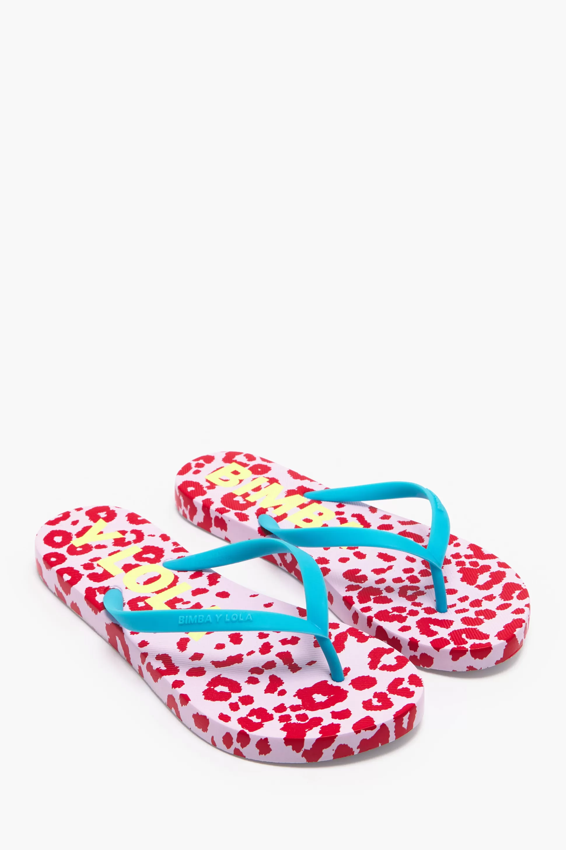 Best BIMBA Y LOLA Chinelo Print Leopard Vermelho Leopard Faded Bicolor Red