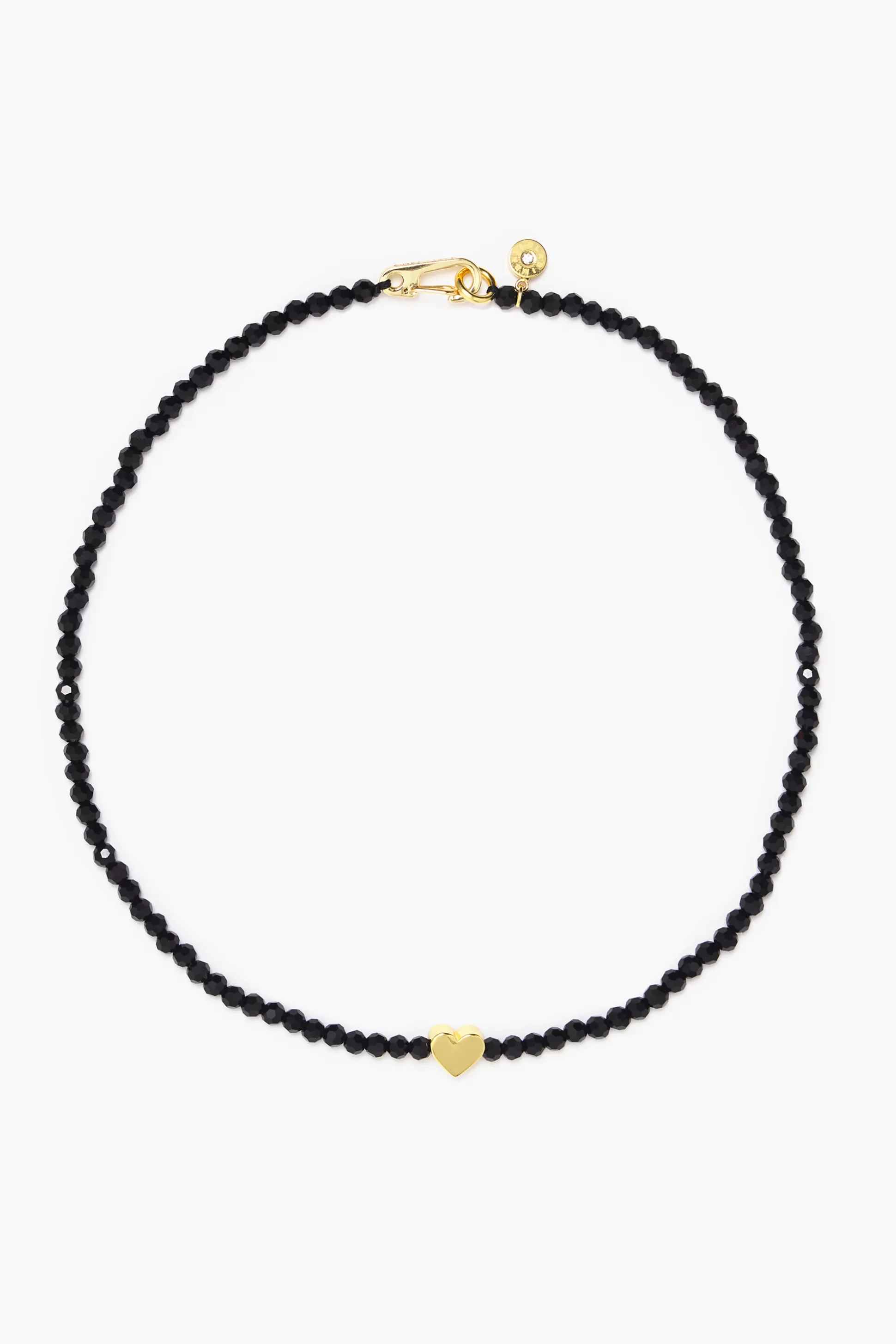 Outlet BIMBA Y LOLA Colar Curto Cristais Coracao Dourado Black