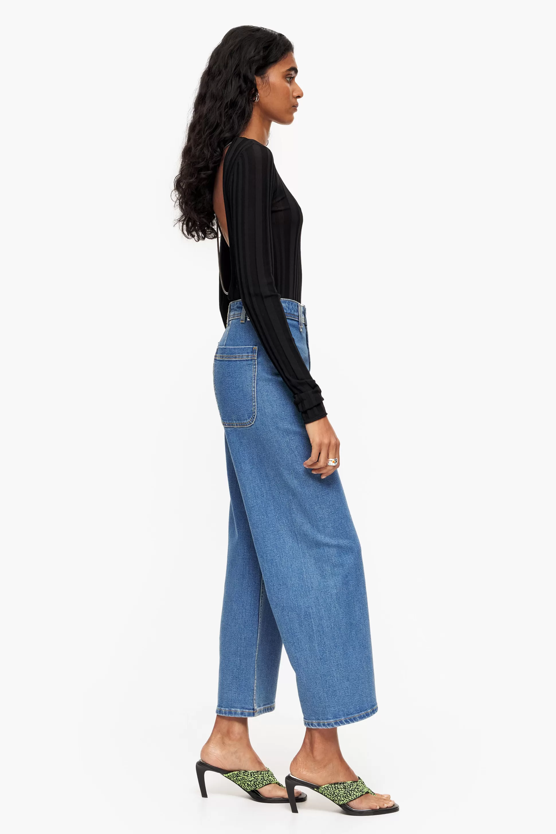 Cheap BIMBA Y LOLA Culotte - Jeans Altas Azuis Denim Blue