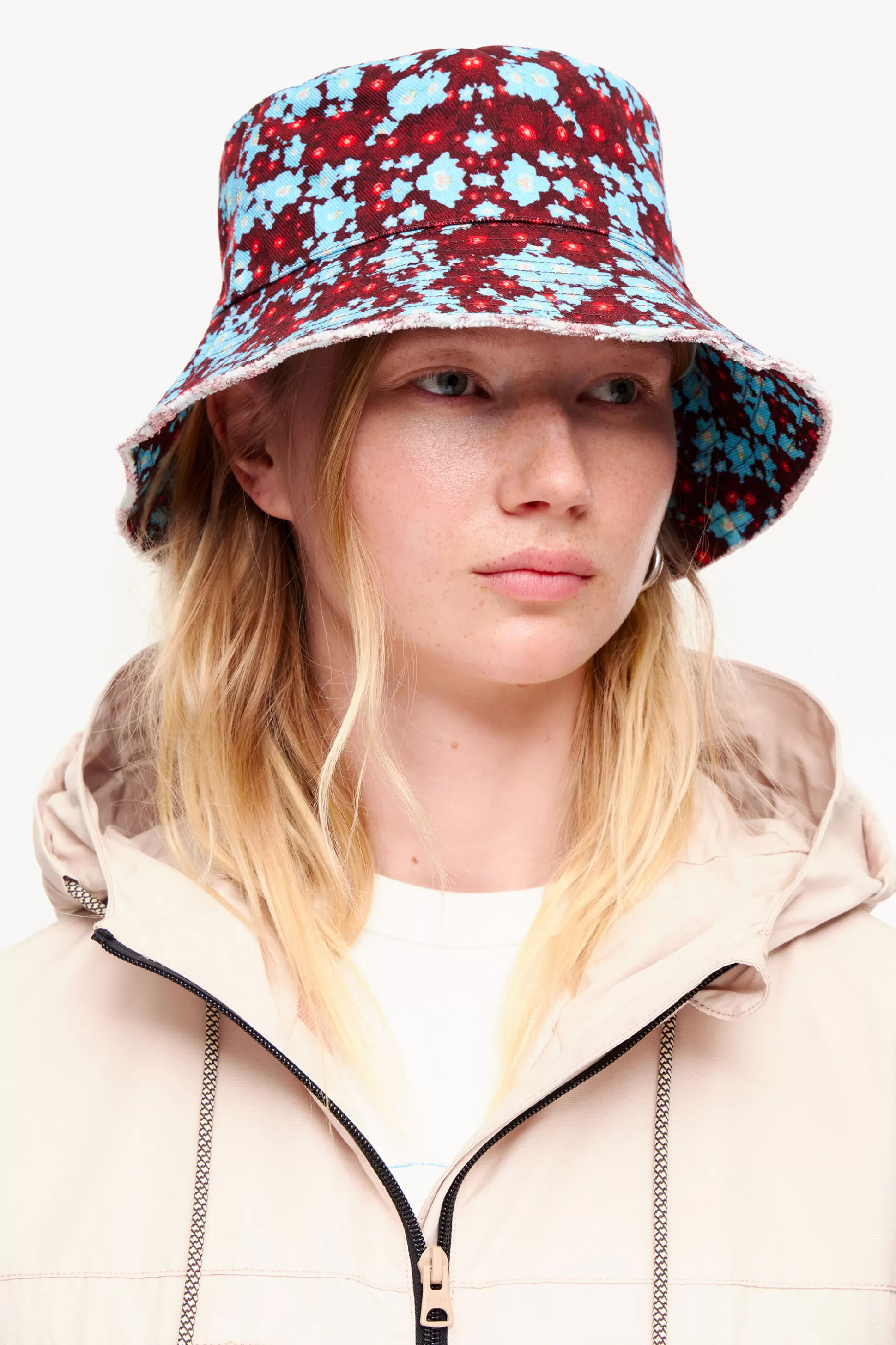 Flash Sale BIMBA Y LOLA Gorro Bucket Algodao Flowers Full Azul