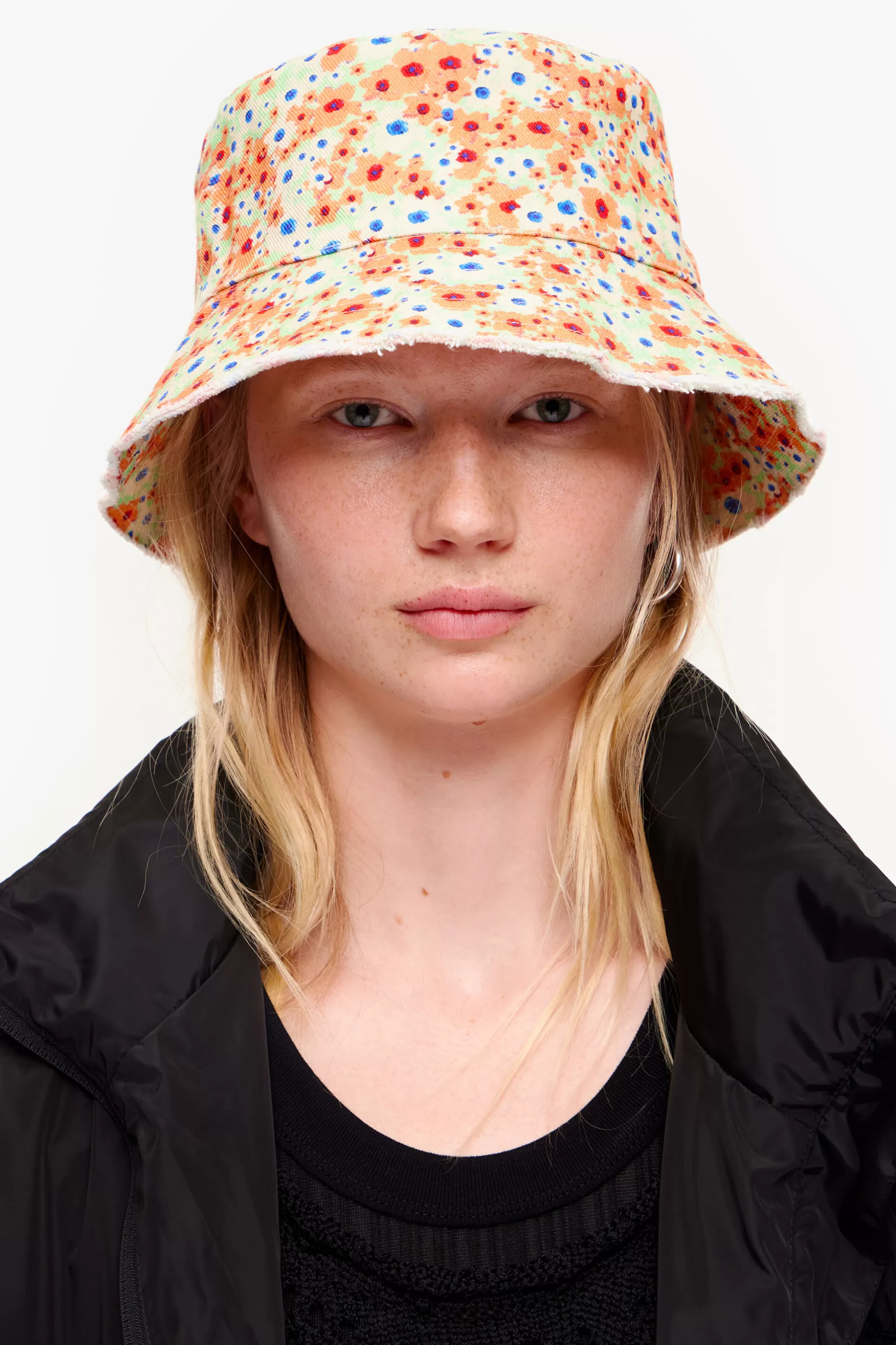 Store BIMBA Y LOLA Gorro Bucket Algodao Flowers Full Laranja