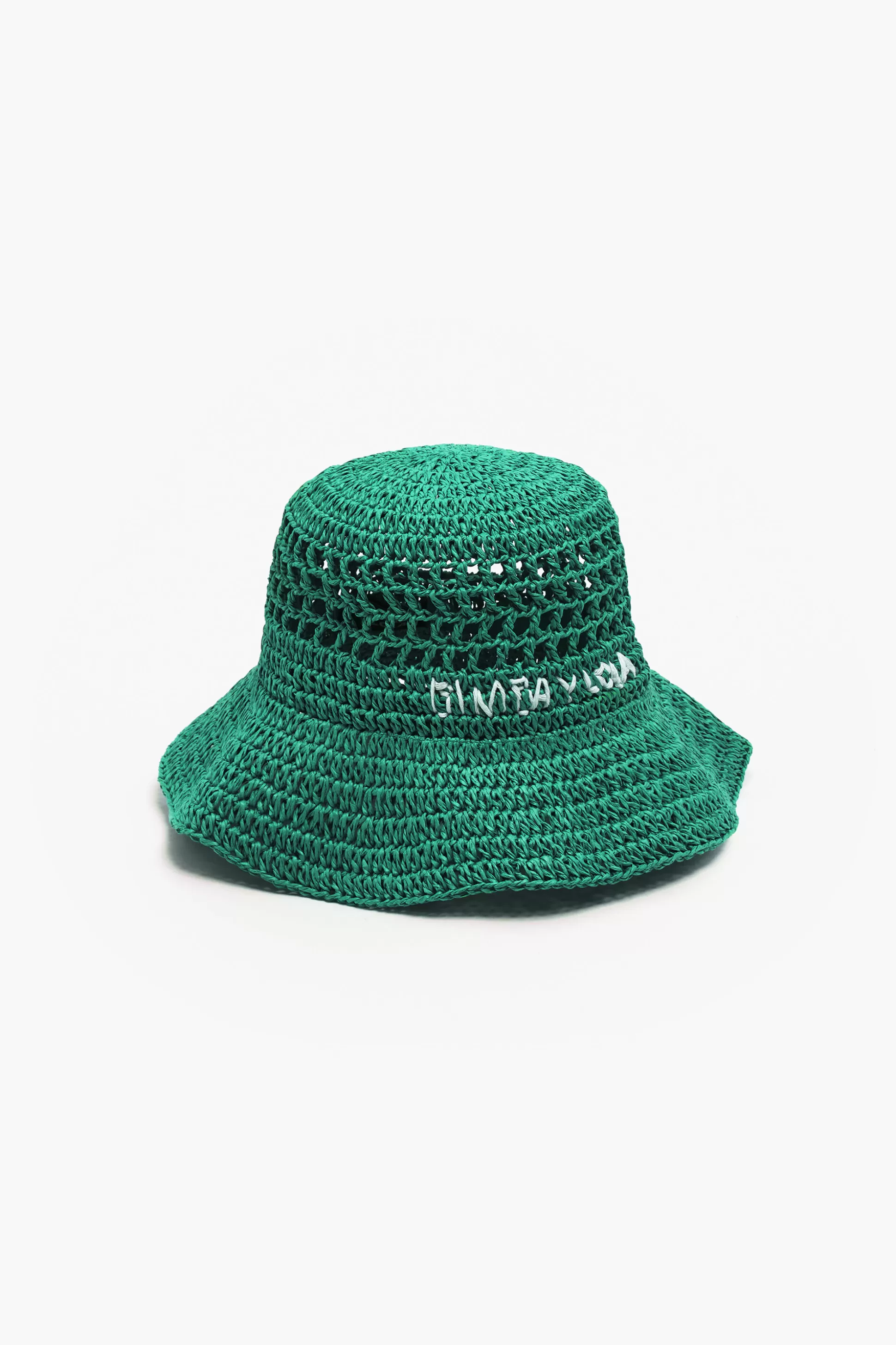 Discount BIMBA Y LOLA Gorro Bucket Rafia Verde Green