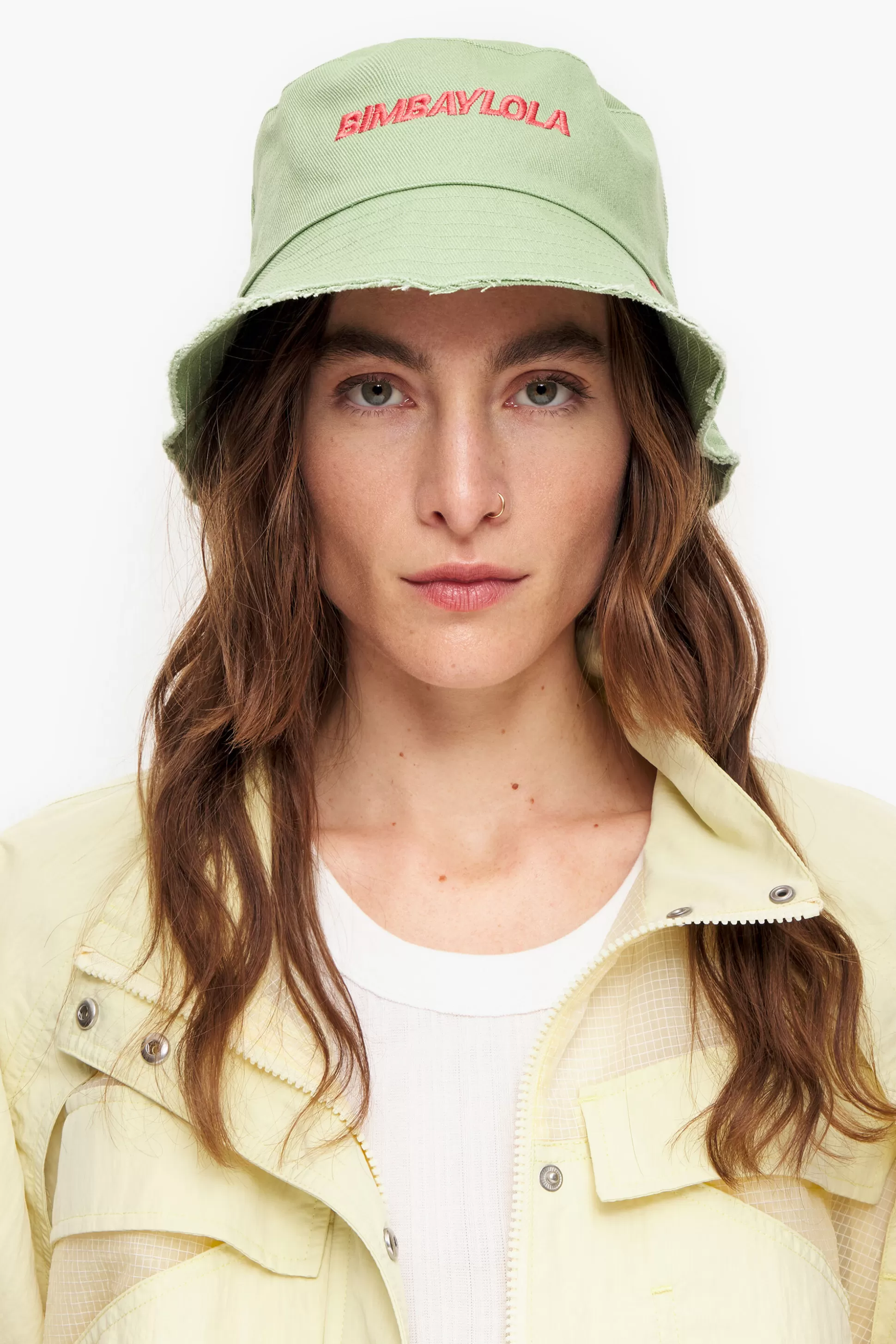 New BIMBA Y LOLA Gorro Bucket Verde Green