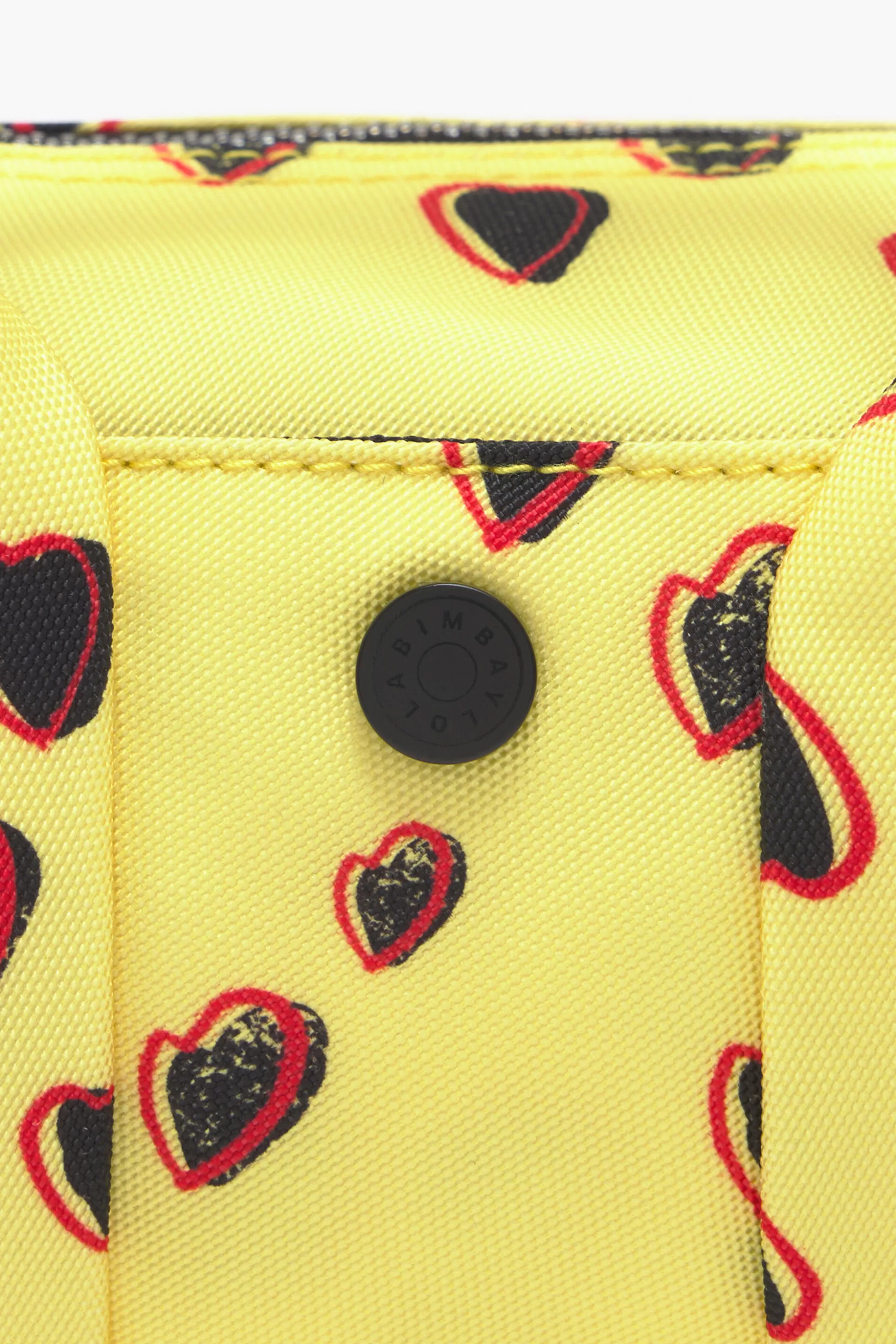 Hot BIMBA Y LOLA Mala Barril Xs Nylon Print Small Hearts Amarelo Small Hearts Yellow