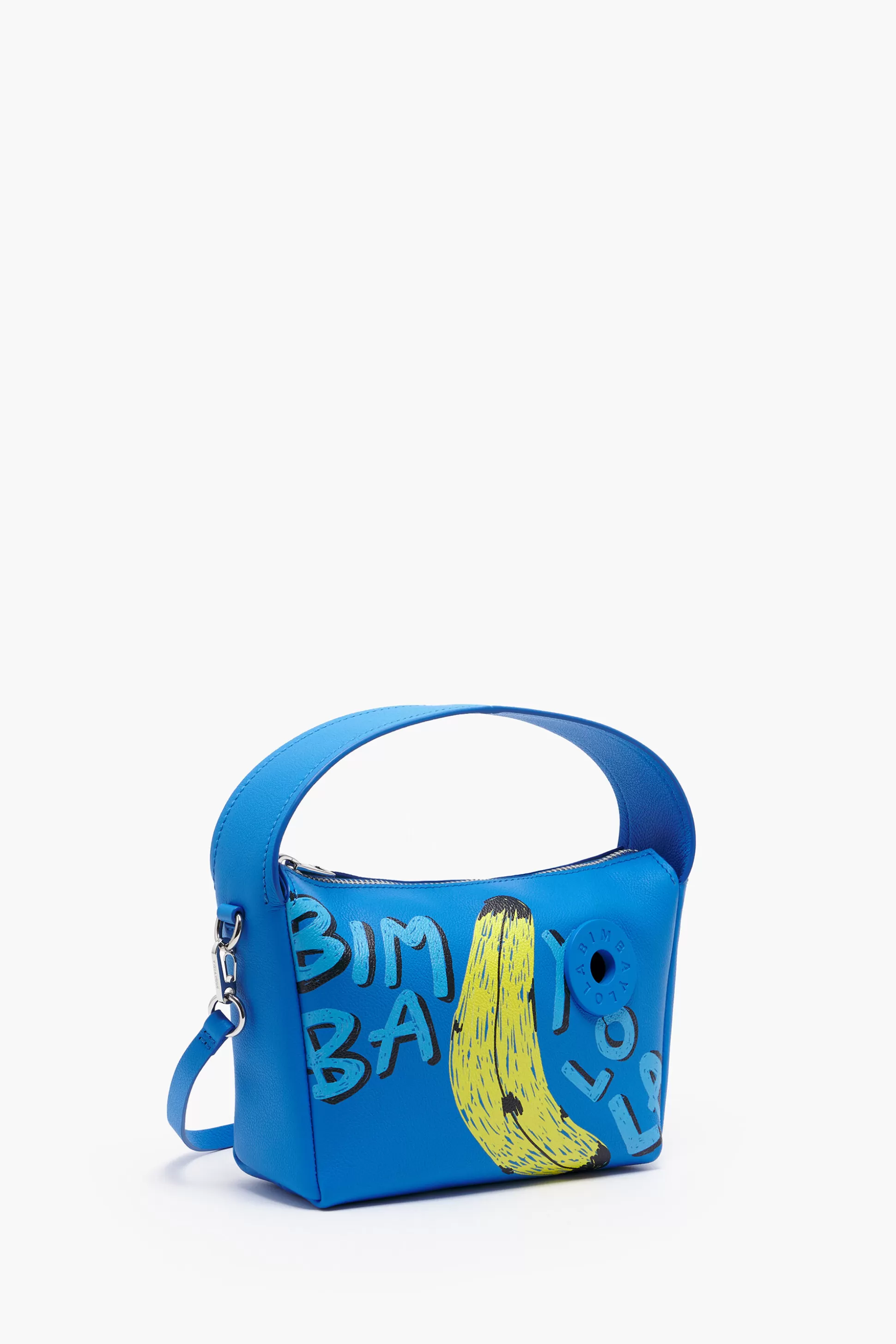 Best BIMBA Y LOLA Mala Hobo M Pele Print Byl Banana Azul Byl Banana Blue Big