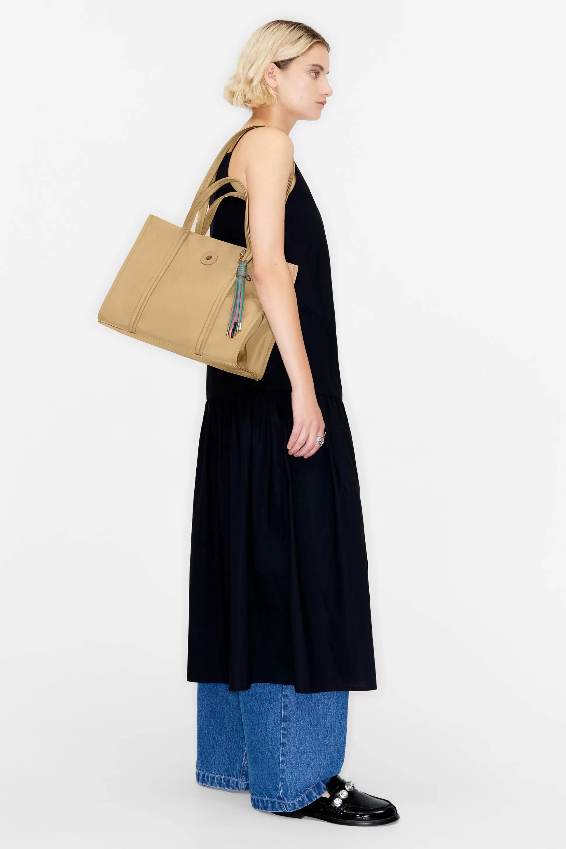 Online BIMBA Y LOLA Mala Shopper L Nylon Torrada Tan