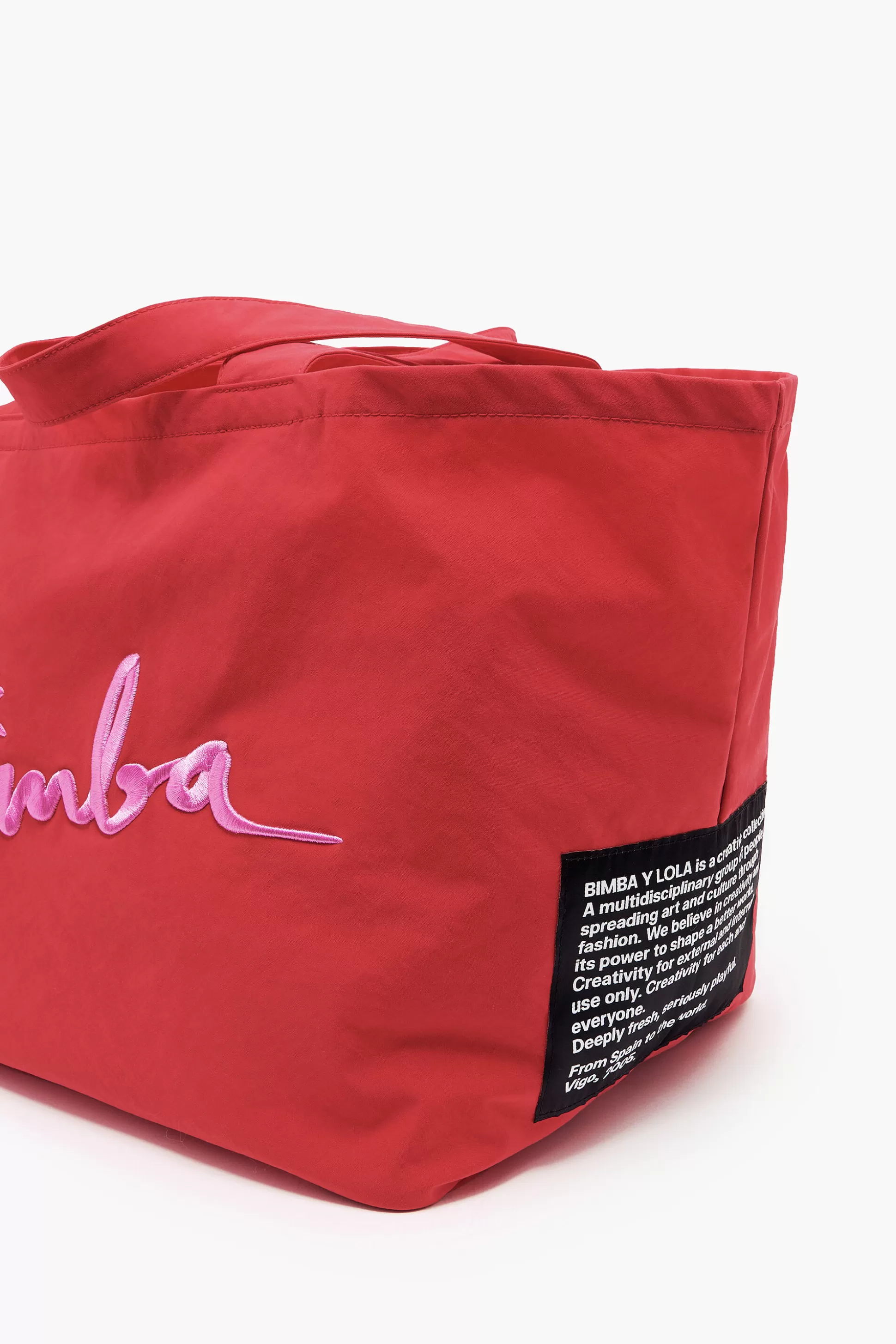 Shop BIMBA Y LOLA Mala Shopper Xl Nylon Vermelha Red