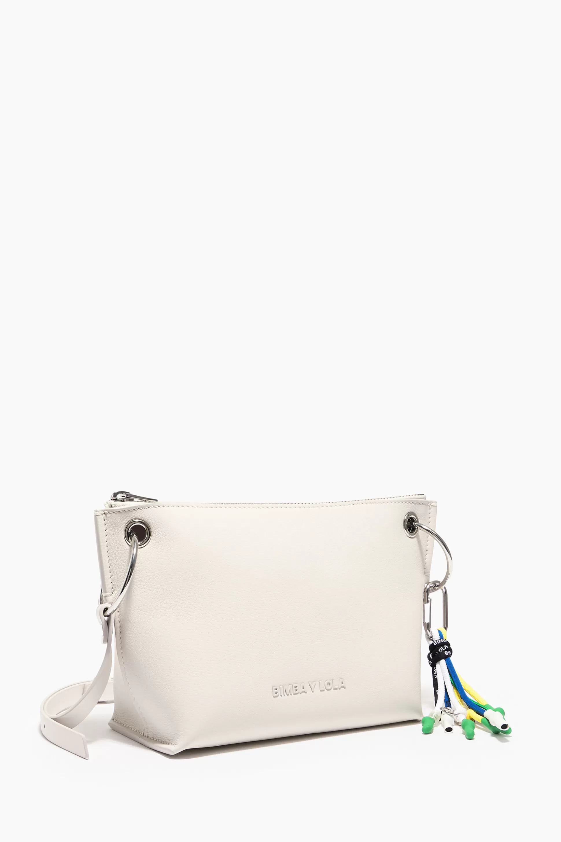 Discount BIMBA Y LOLA Mala Tiracolo M Pele Branca Off White