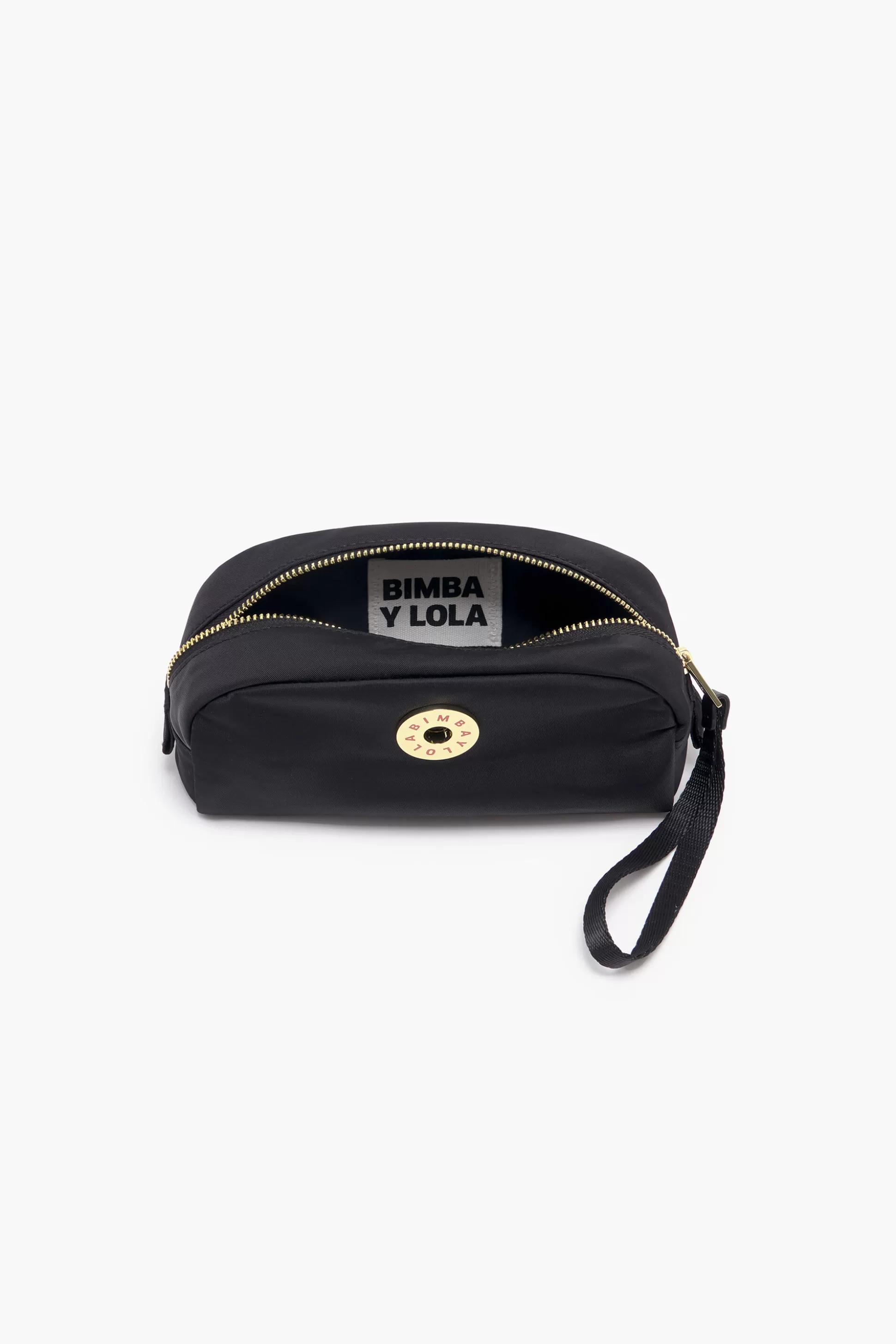 Shop BIMBA Y LOLA Necessaire Meia-Lua S Nylon Preto Black