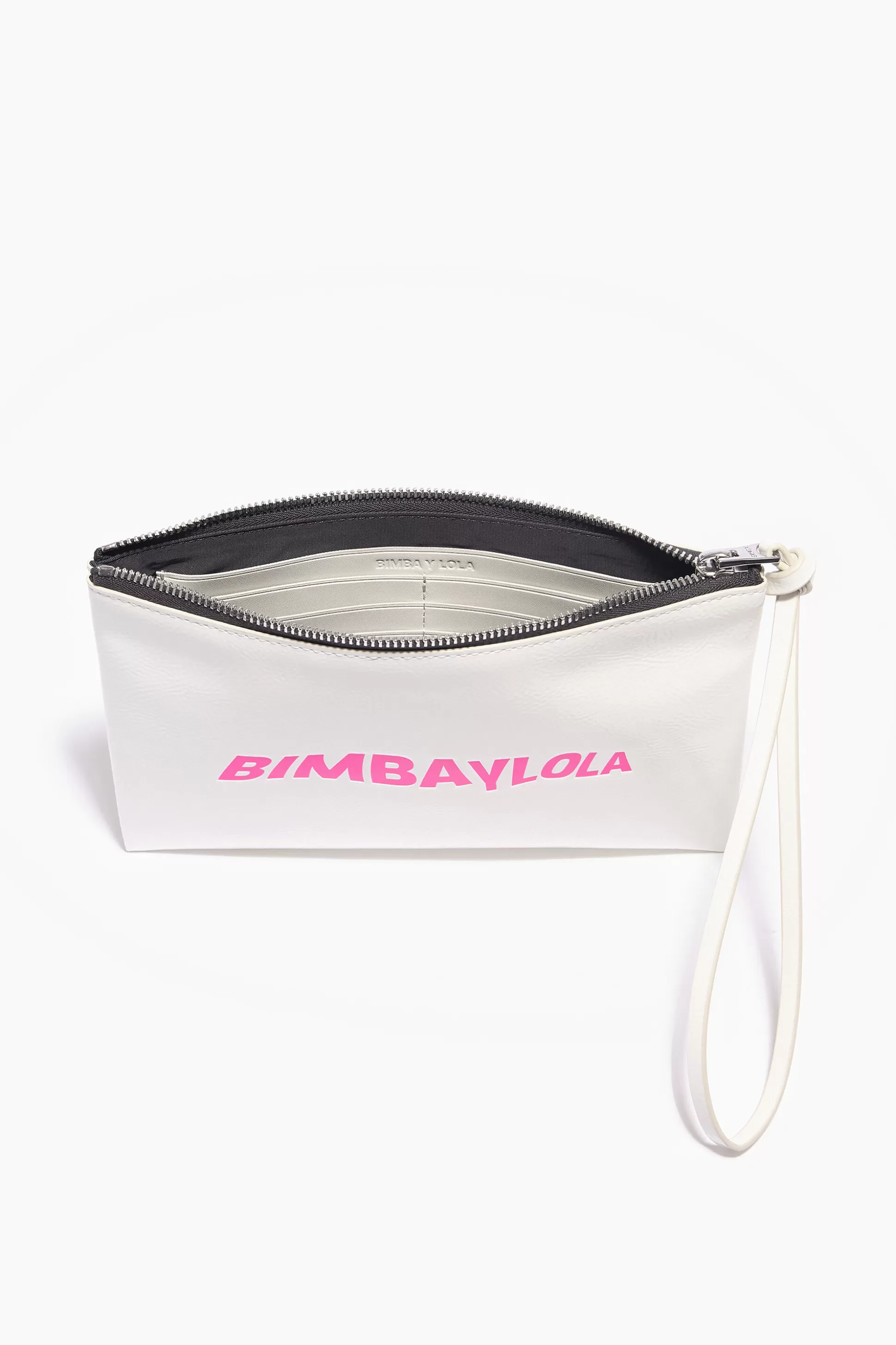 Store BIMBA Y LOLA Necessaire Plano Couro Verniz Branco White