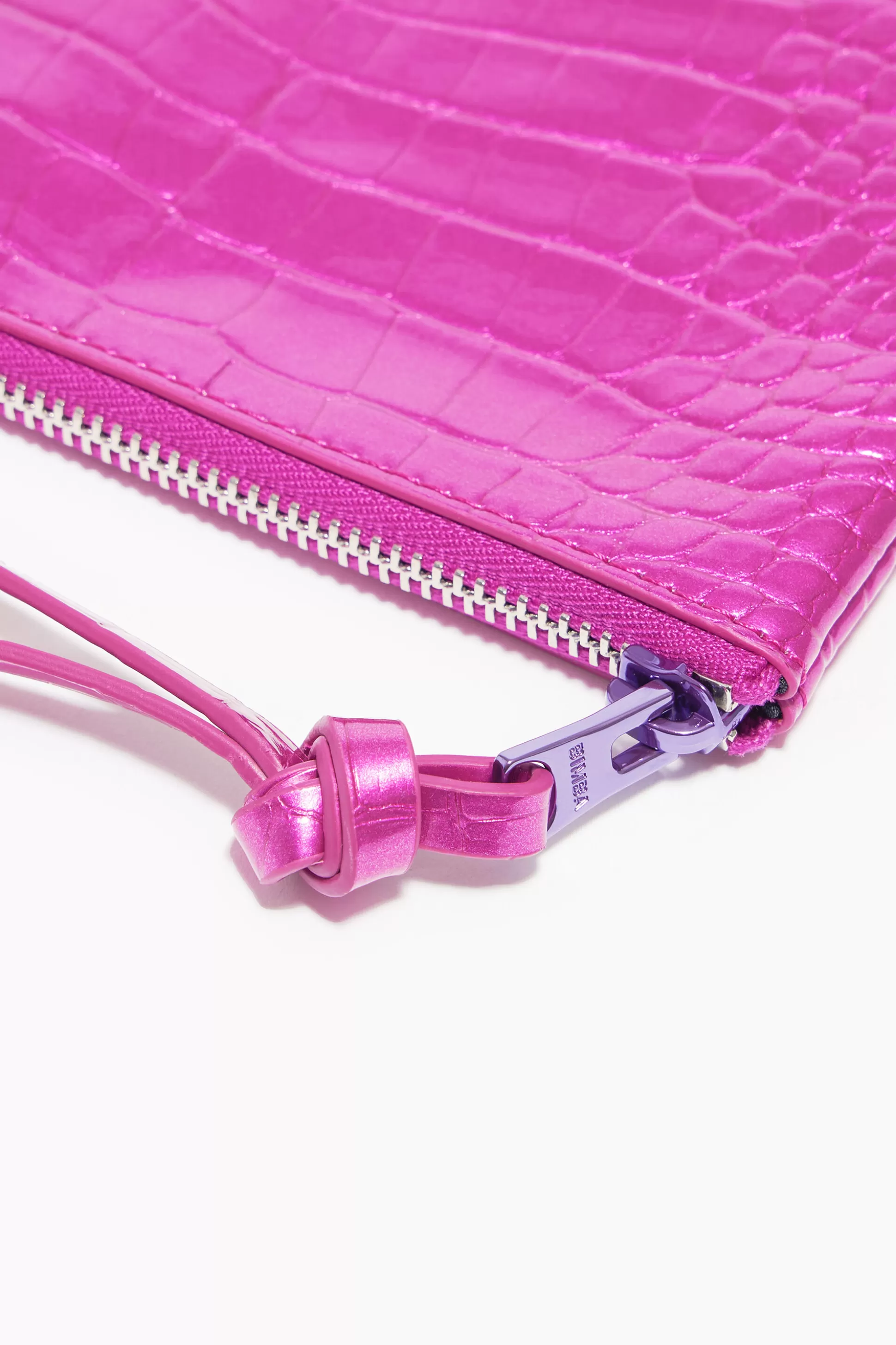 Best Sale BIMBA Y LOLA Necessaire Raso Crocodilo Fucsia Fuchsia