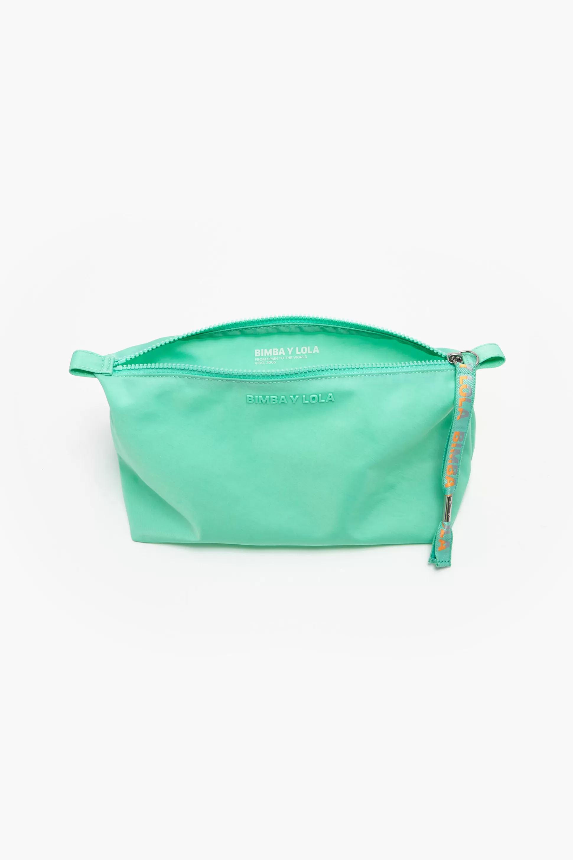 Best Sale BIMBA Y LOLA Necessaire Trapezio L Nylon Verde-Agua Lake Green