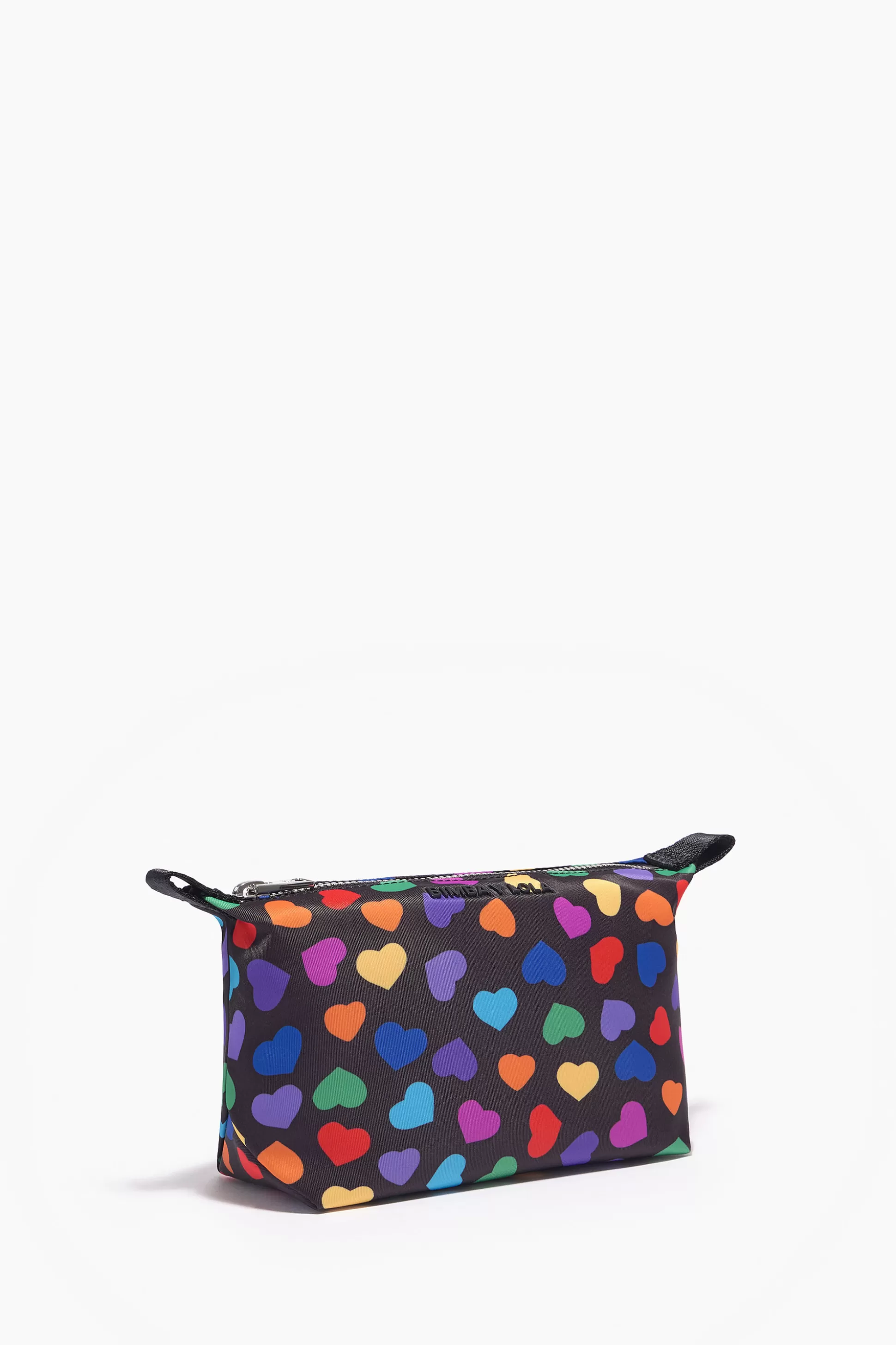 Best Sale BIMBA Y LOLA Necessaire Trapezio S Nylon Print Hearts Preto Hearts Black