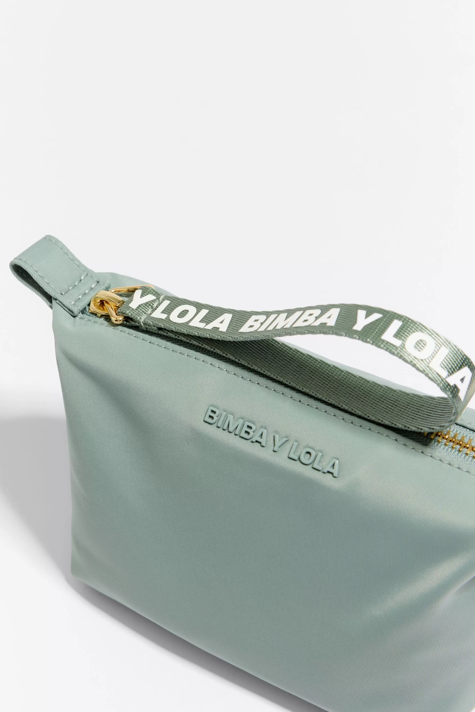 Outlet BIMBA Y LOLA Necessaire Trapezio S Nylon Verde-Agua Watergreen