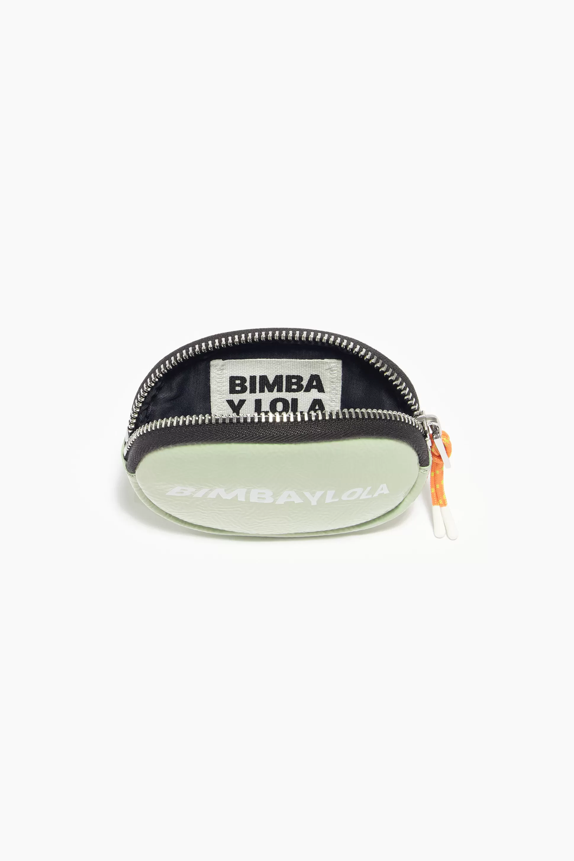 Outlet BIMBA Y LOLA Porta-Moedas Oval Couro Verniz Cinzento-Claro Light Grey