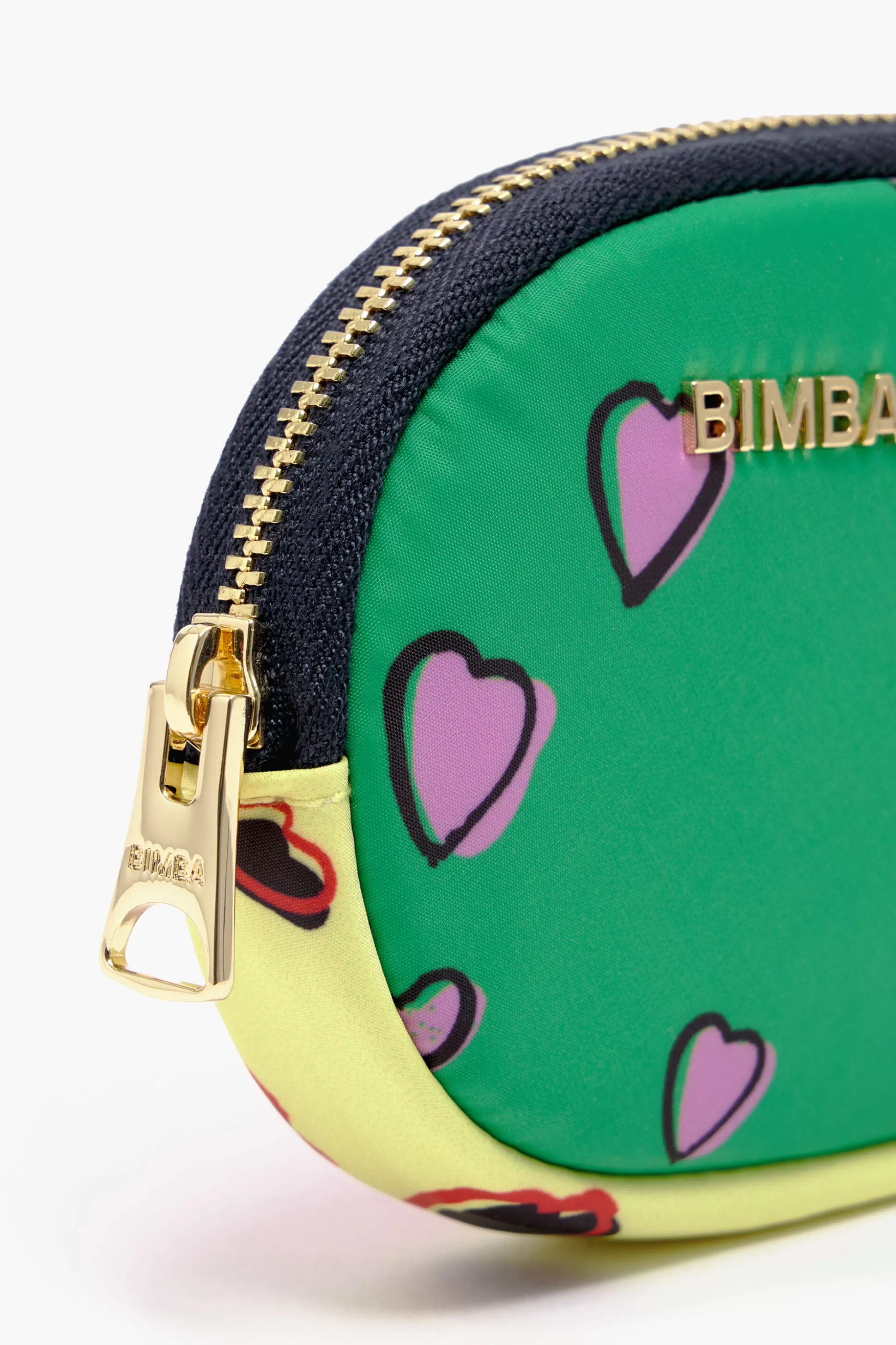 Best Sale BIMBA Y LOLA Porta-Moedas Oval Hearts Verde Small Hearts Yellow