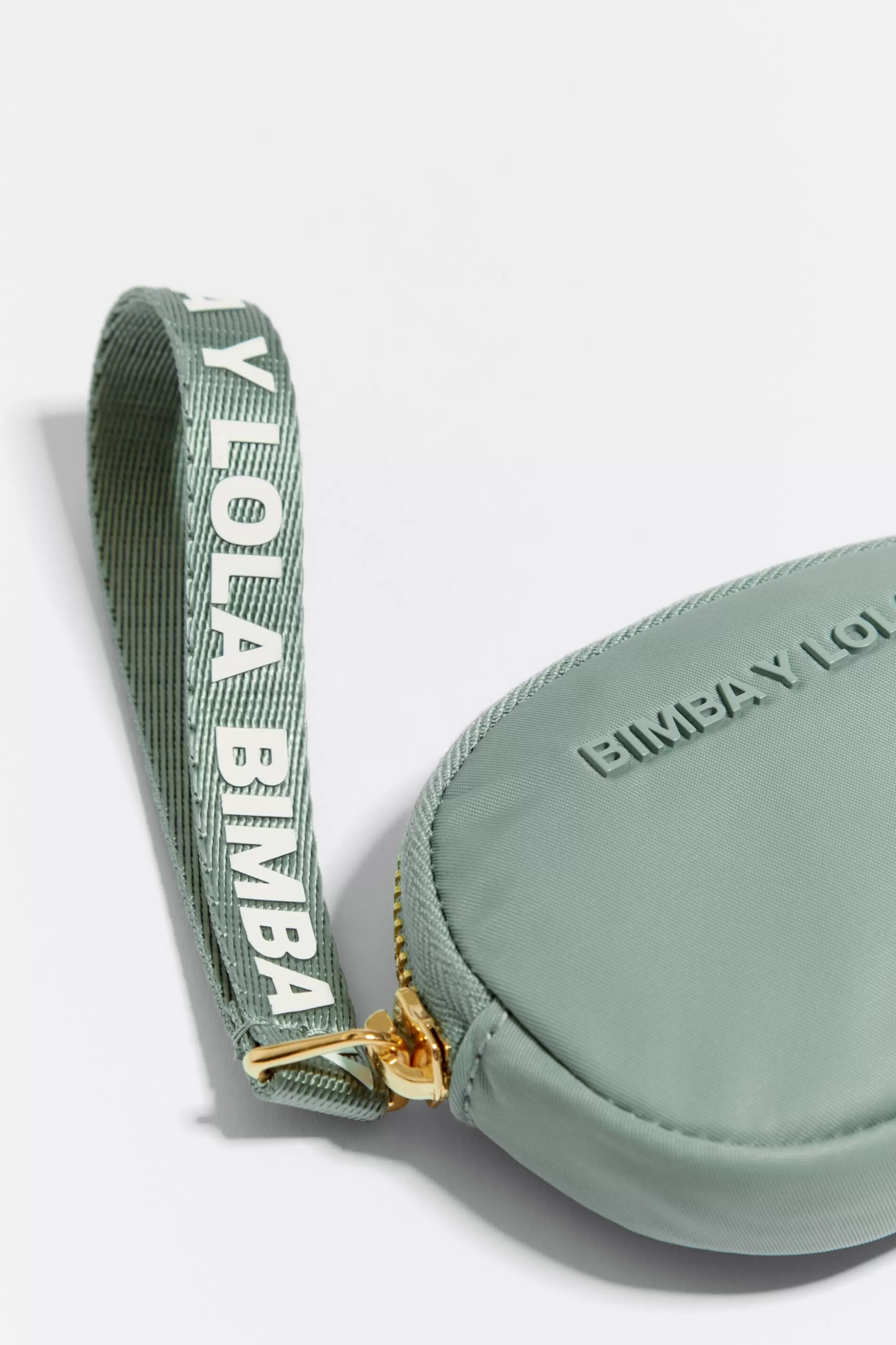 Outlet BIMBA Y LOLA Porta-Moedas Oval Nylon Verde-Agua Watergreen