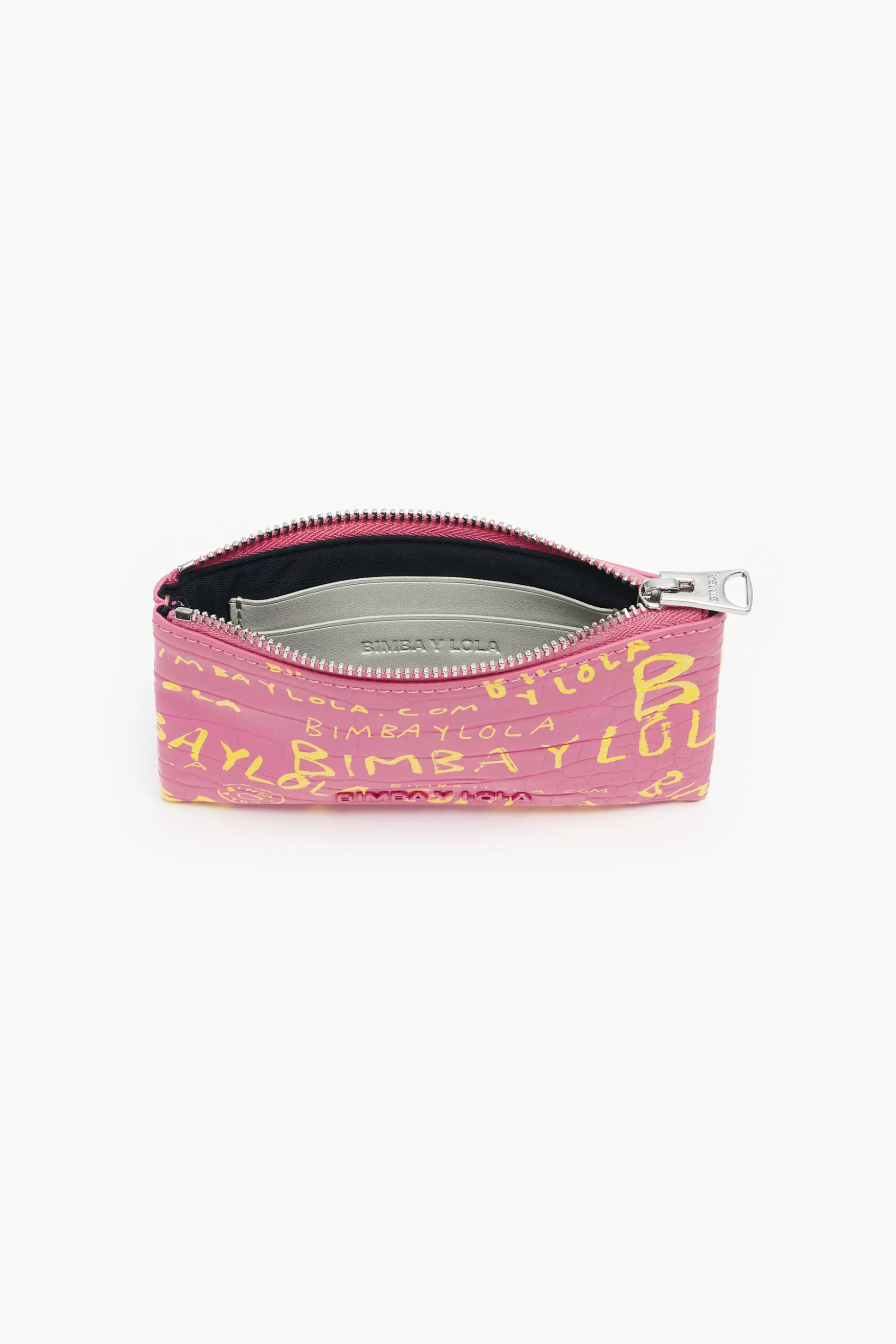 Fashion BIMBA Y LOLA Porta-Moedas Retangular Crocodilo Print Rosa Bimbaylola.Com Light Pink