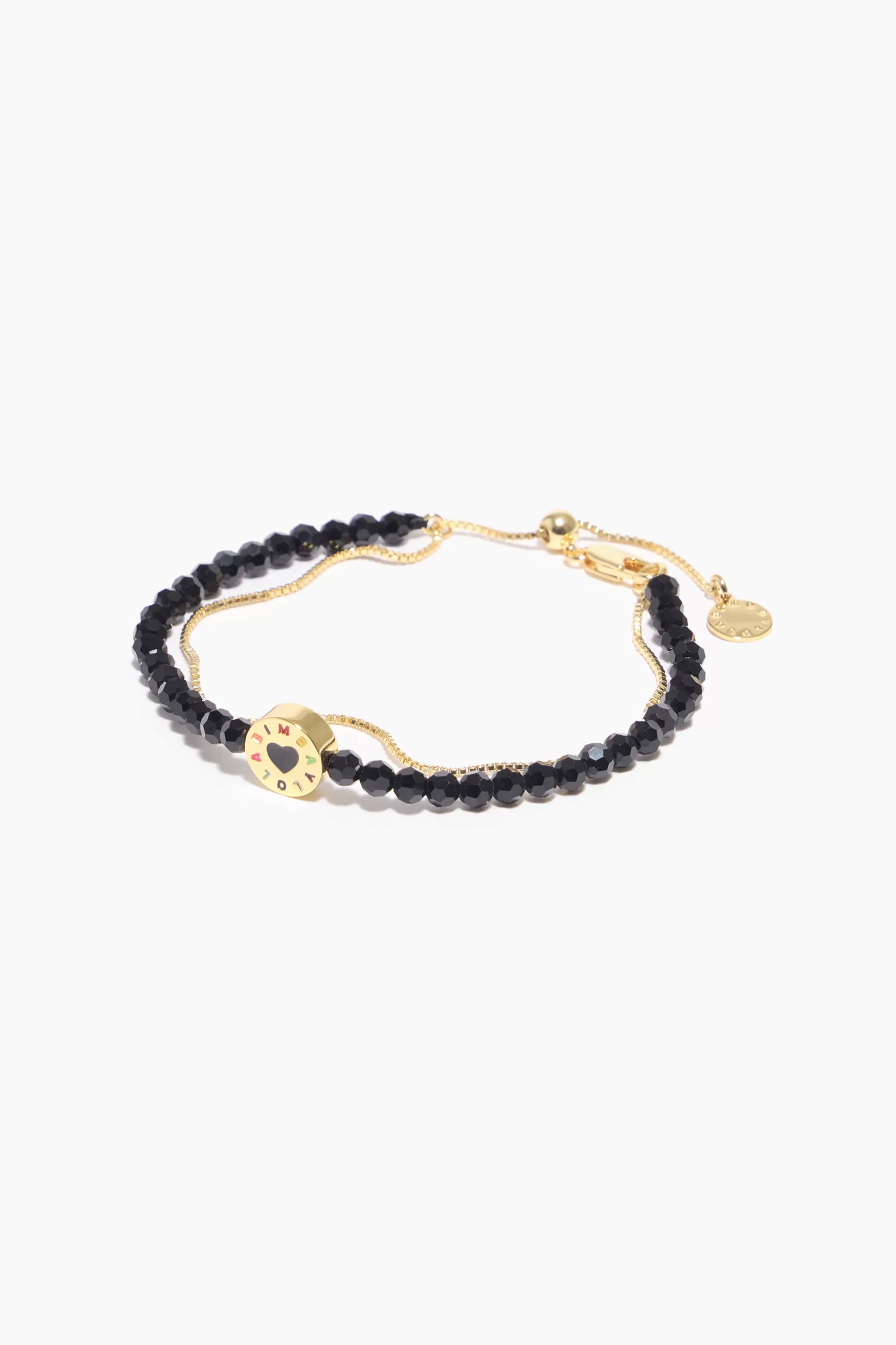 Online BIMBA Y LOLA Pulseira Dupla Cristais Preta Black