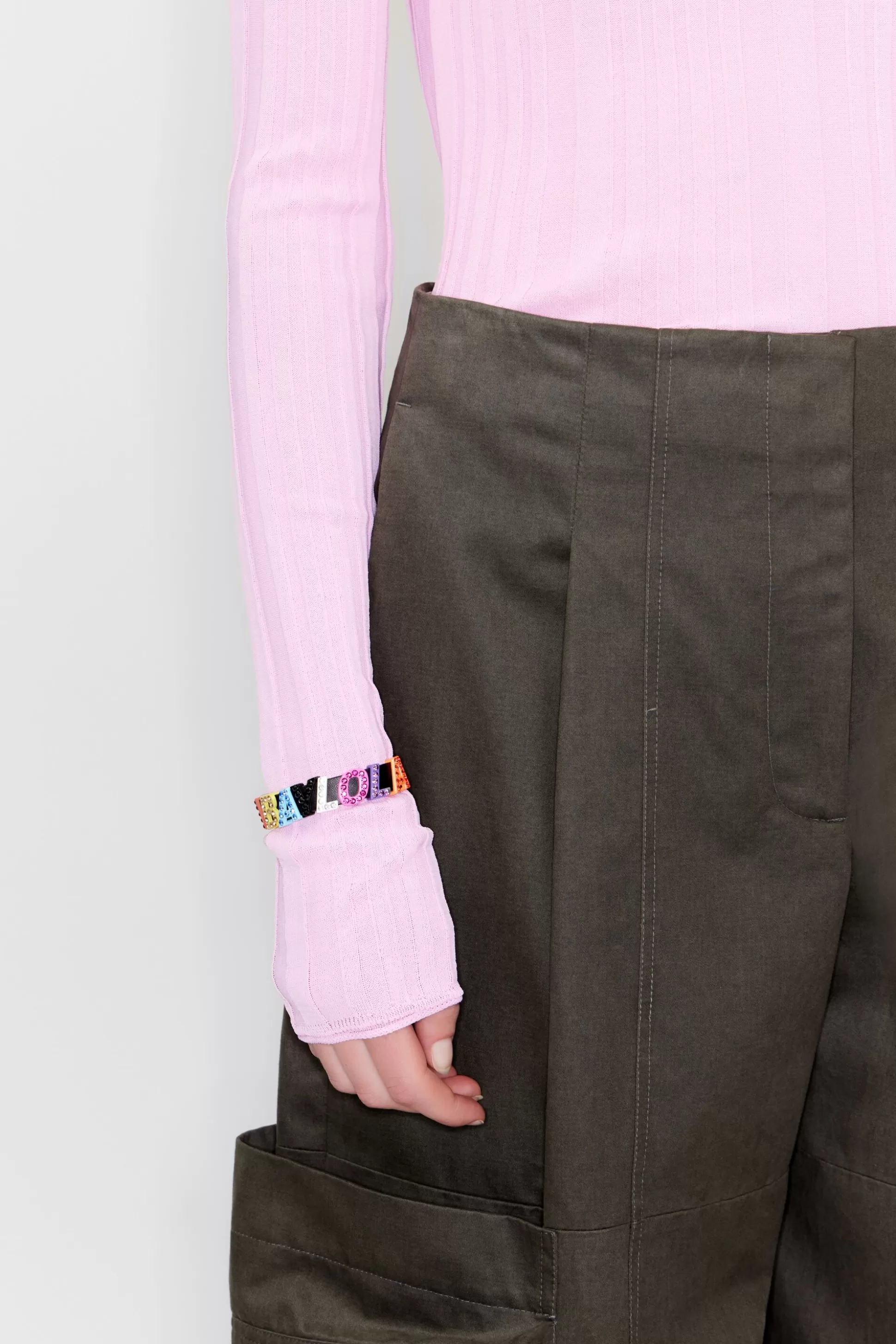 Hot BIMBA Y LOLA Pulseira Letras Logo Pele Multicolorido Black