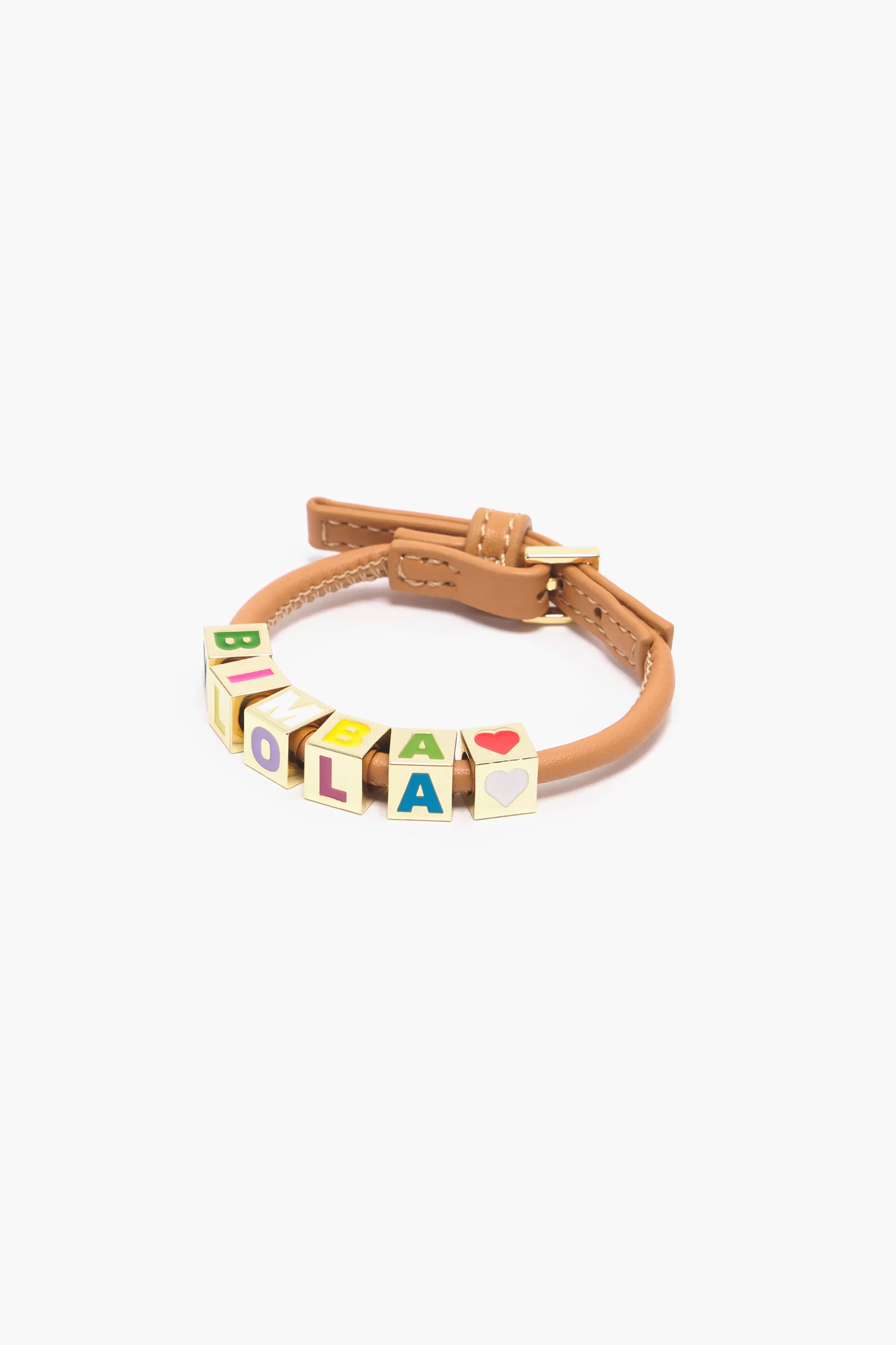 Fashion BIMBA Y LOLA Pulseira Pele Castanha Light Tan