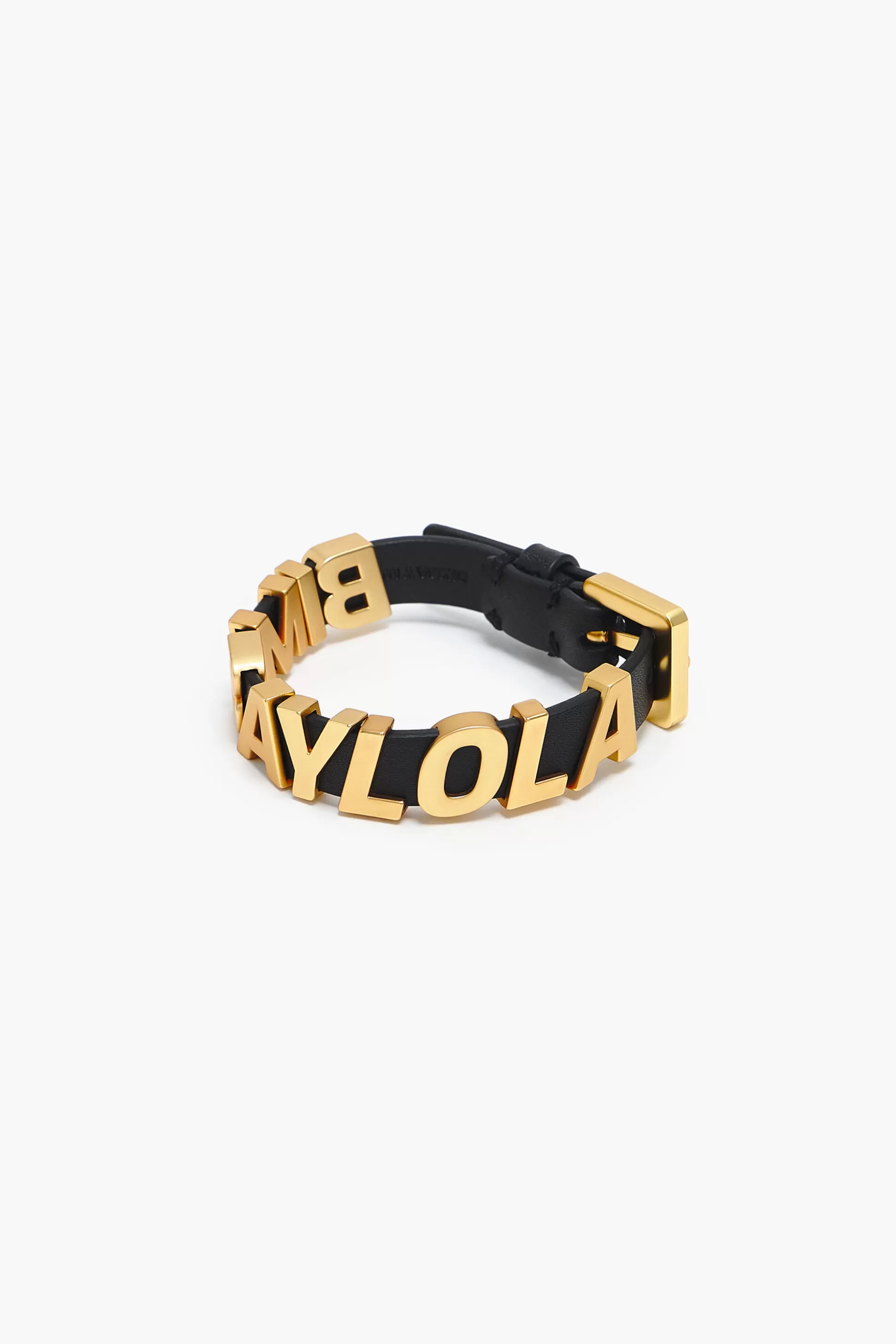 Hot BIMBA Y LOLA Pulseira Pele Logo Preto Black