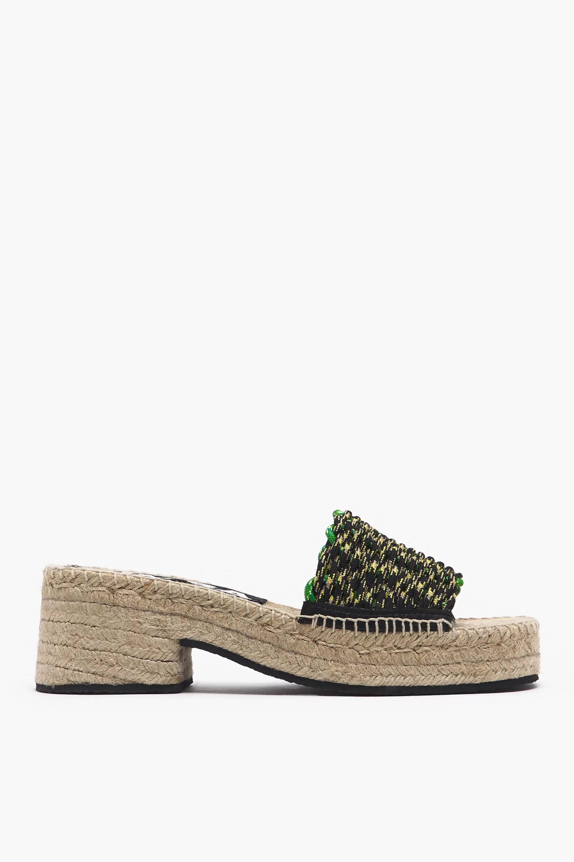 Clearance BIMBA Y LOLA Sandalia De Cunha Juta Macrame Verde Green