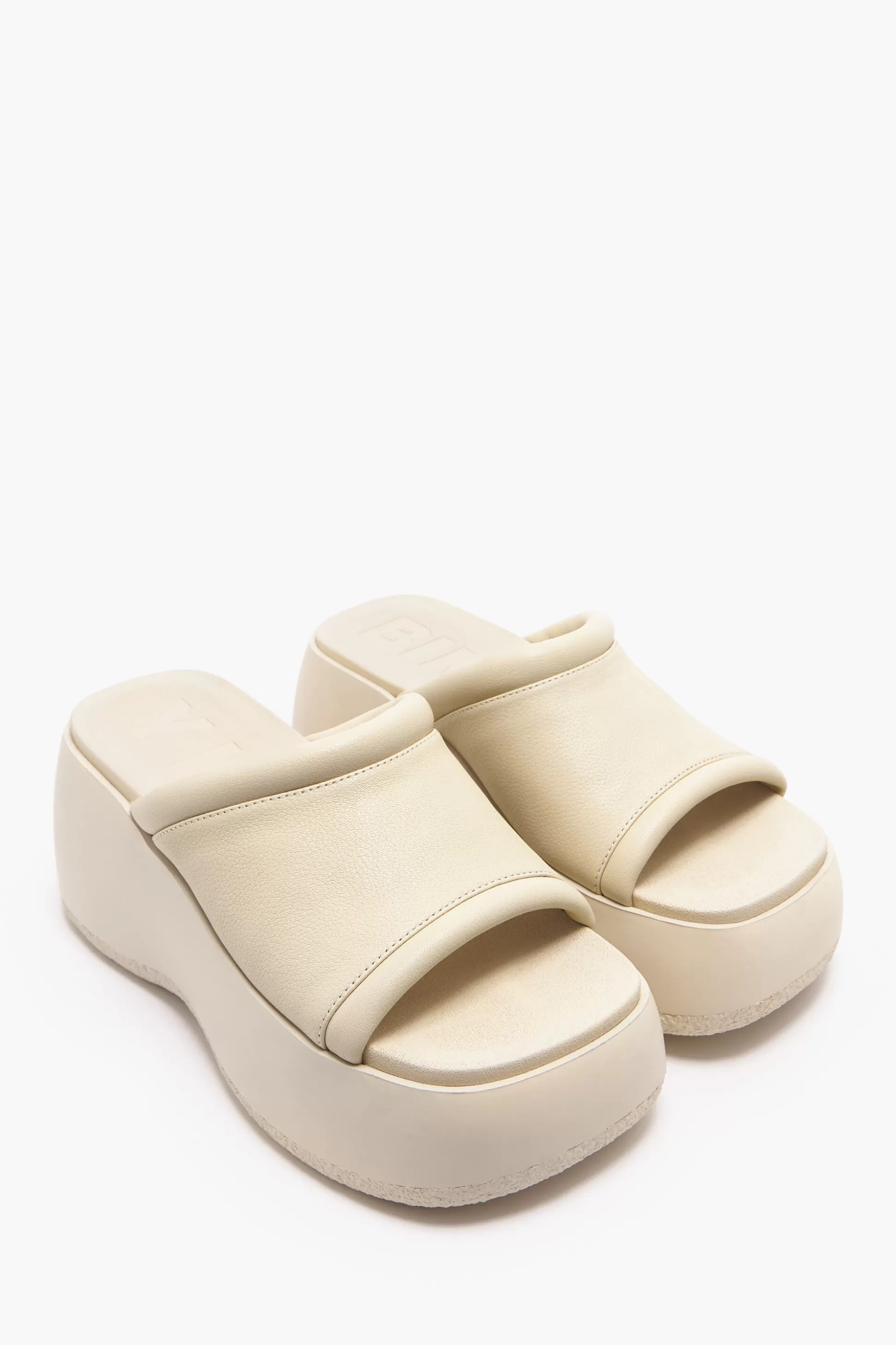 Sale BIMBA Y LOLA Sandalia Plataforma Pele Marfim Off White