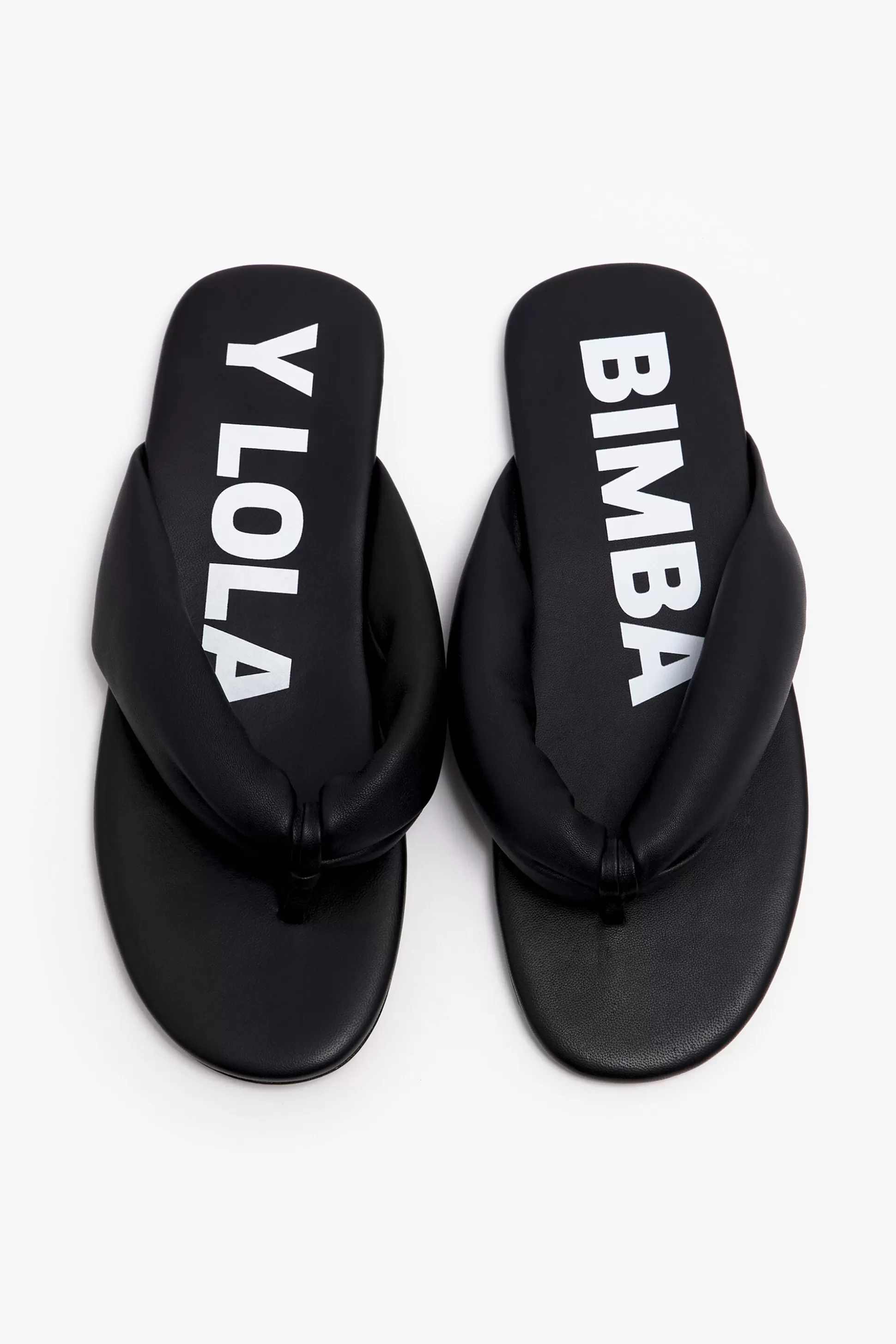 New BIMBA Y LOLA Sandalia Rasa Tubular Preta Black