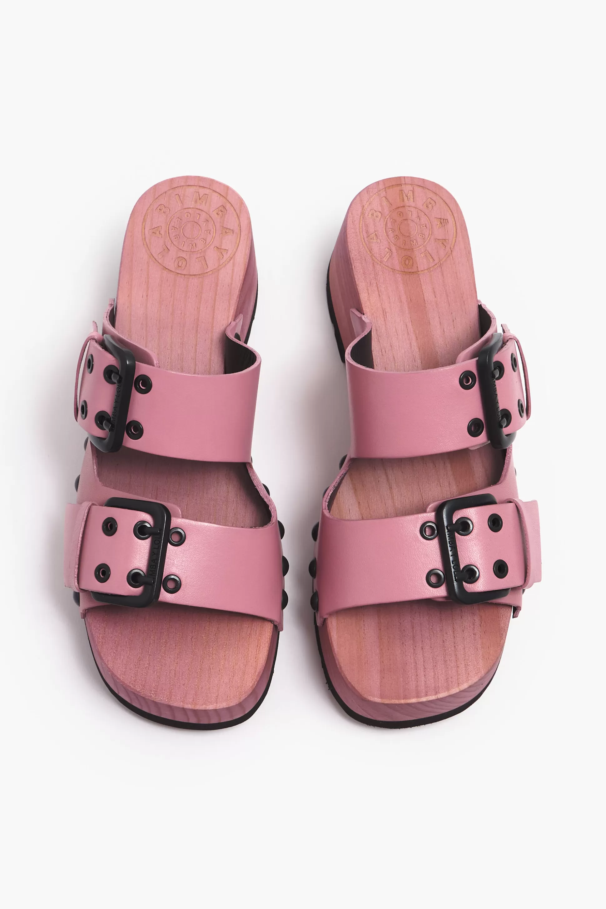 Discount BIMBA Y LOLA Sandalia Salto Couro Rosa Pink