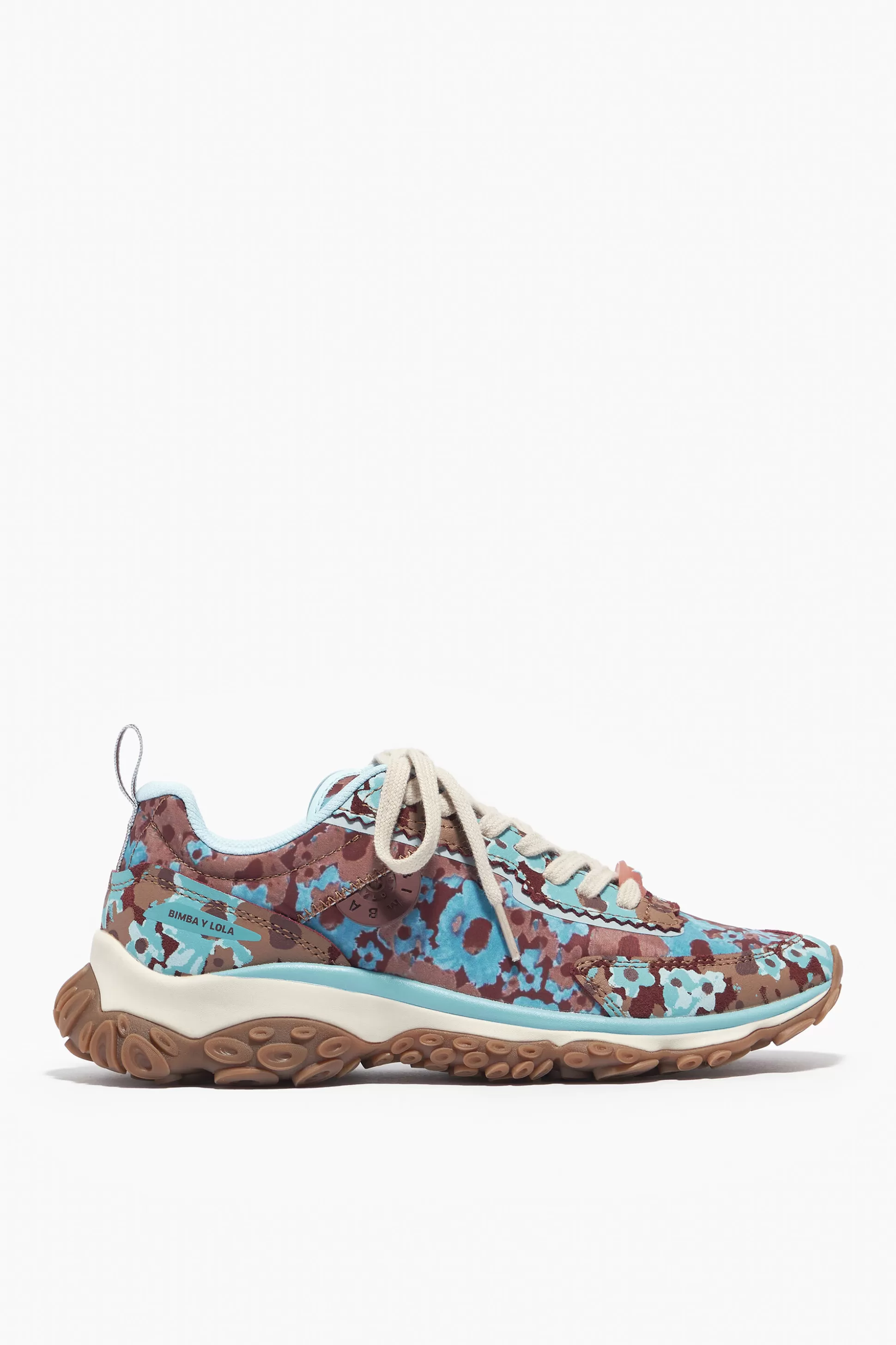 Fashion BIMBA Y LOLA Sapatilha Runner Polvo Flowers Full Castanha Flowers Full Brown