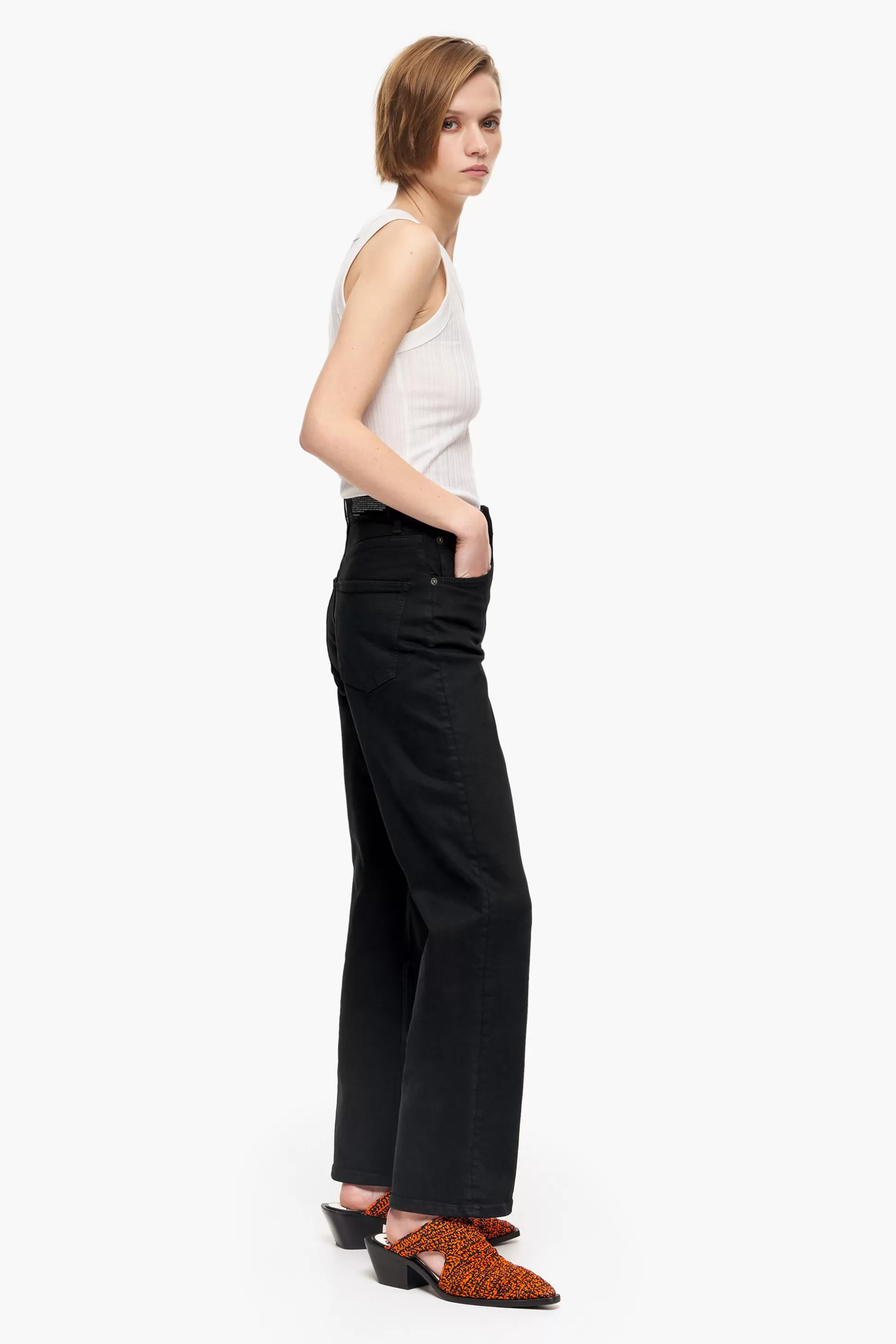 Cheap BIMBA Y LOLA Straight Cropped - Jeans Retas Pretas Black