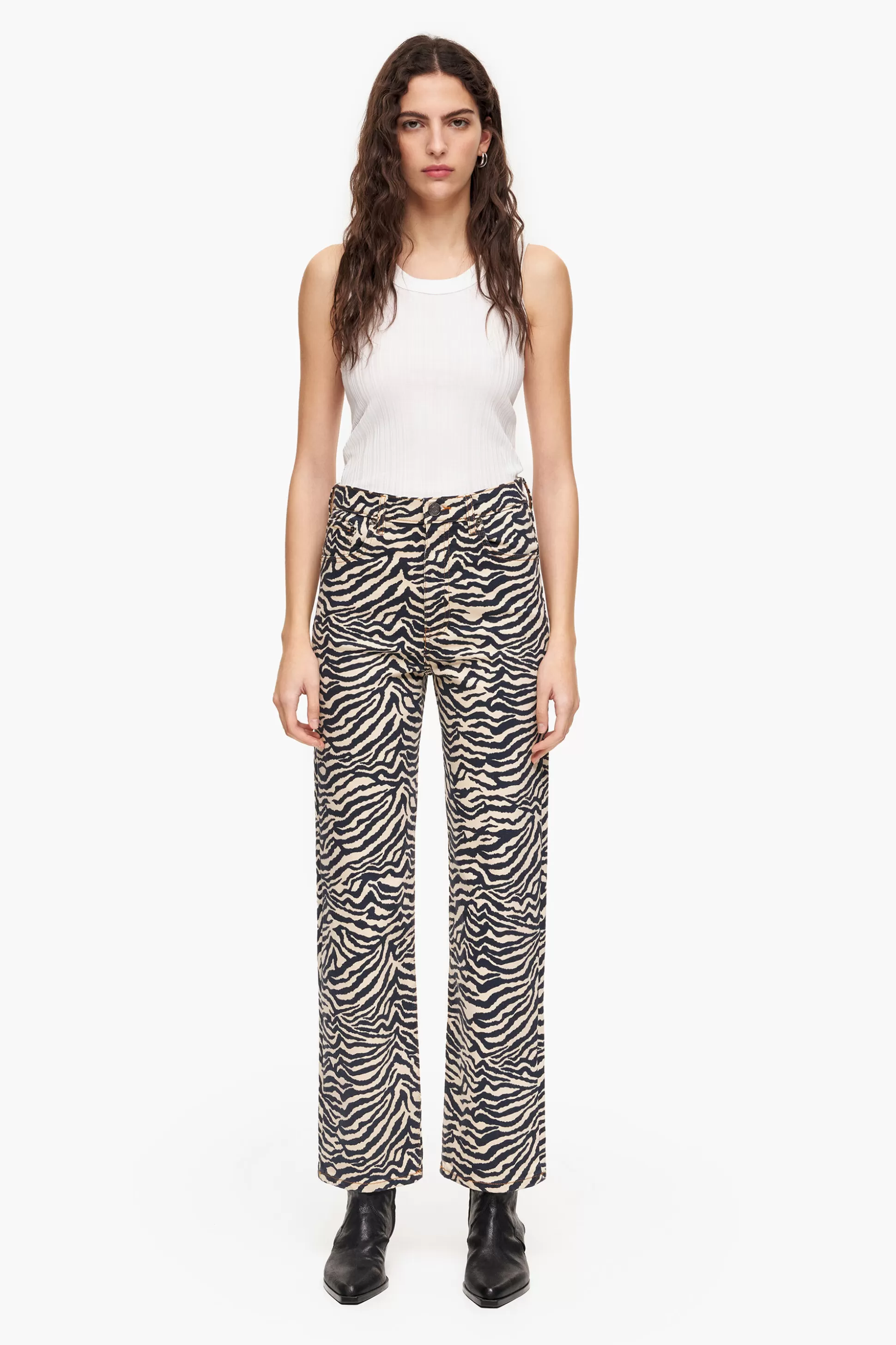 Discount BIMBA Y LOLA Straight Cropped- Pantaloni Jeans Dritti Tiger Tiger Natural