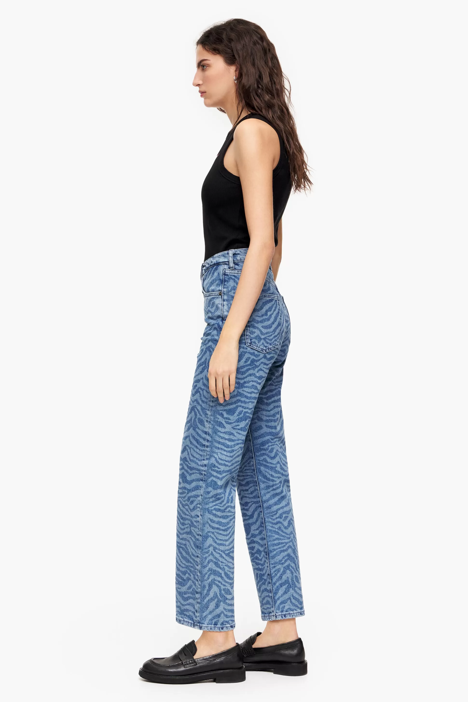 Best BIMBA Y LOLA Straight Cropped- Pantaloni Jeans Dritti Tiger Blu Tiger Denim